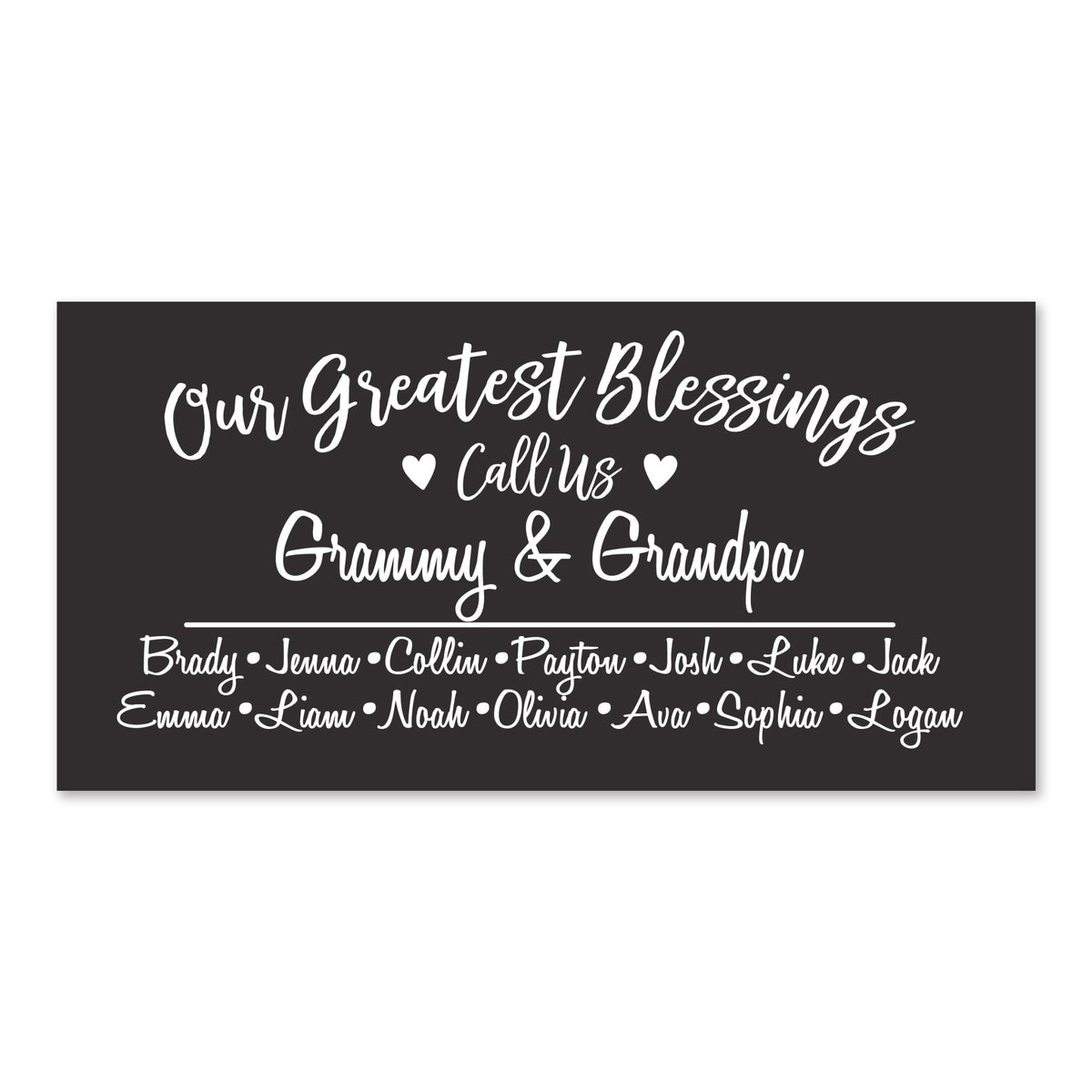Personalized Grandparents Plaque Greatest Blessings - Grammy &amp; Grandpa - LifeSong Milestones