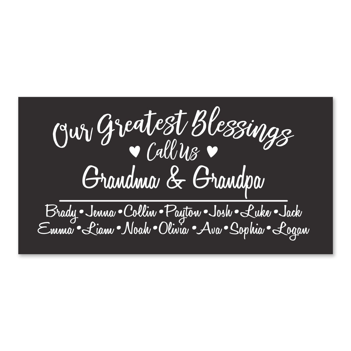 Personalized Grandparents Plaque Greatest Blessings - Grandma &amp; Grandpa - LifeSong Milestones