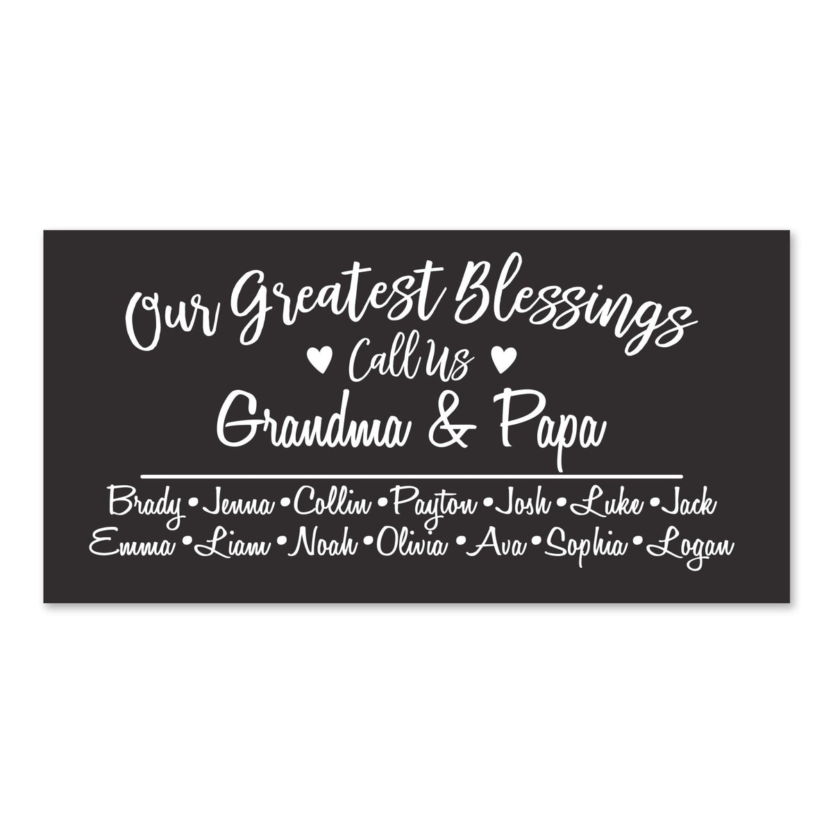 Personalized Grandparents Plaque Greatest Blessings - Grandma &amp; Papa - LifeSong Milestones
