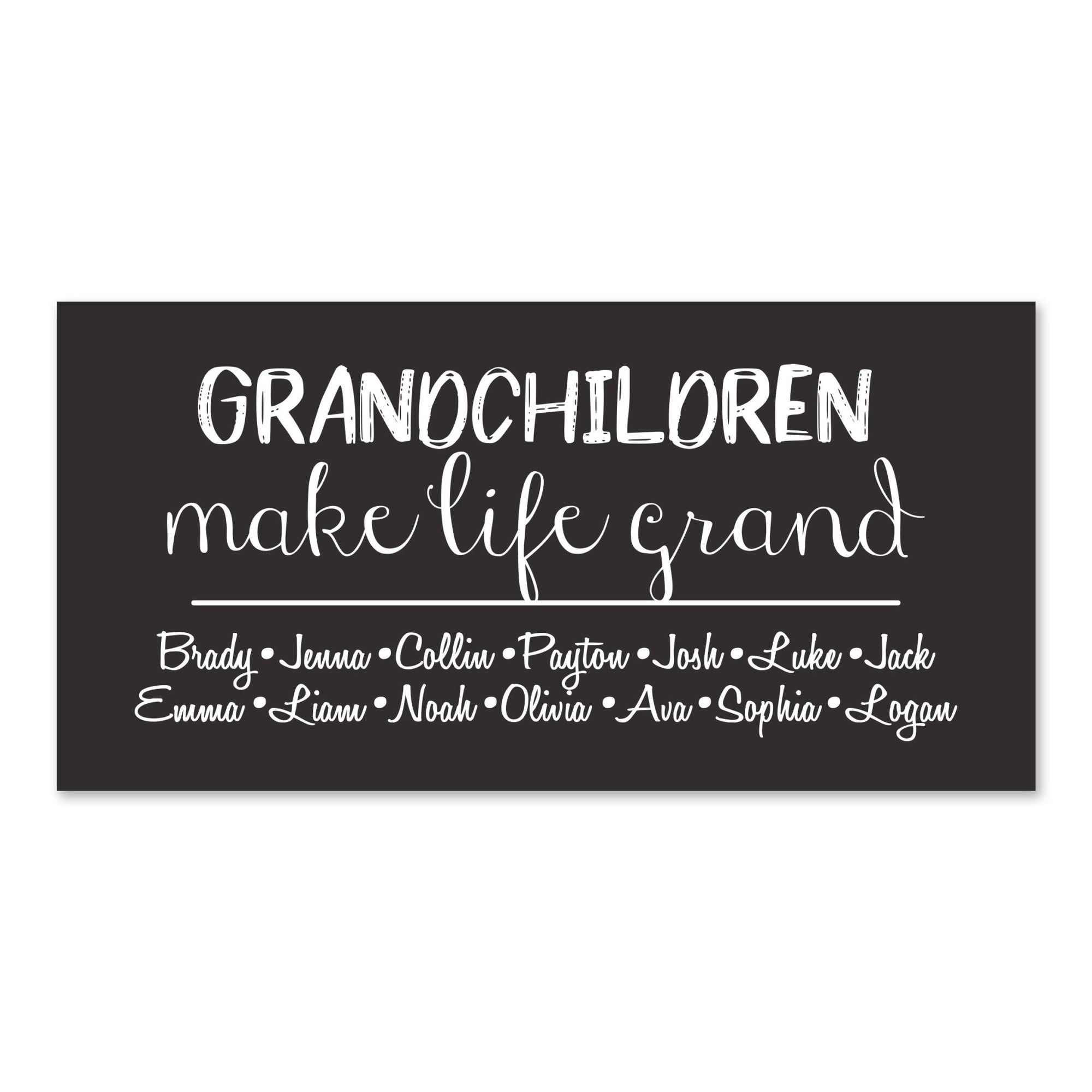 Personalized Grandparents Plaque Make Life Grand - Design 1 - LifeSong Milestones