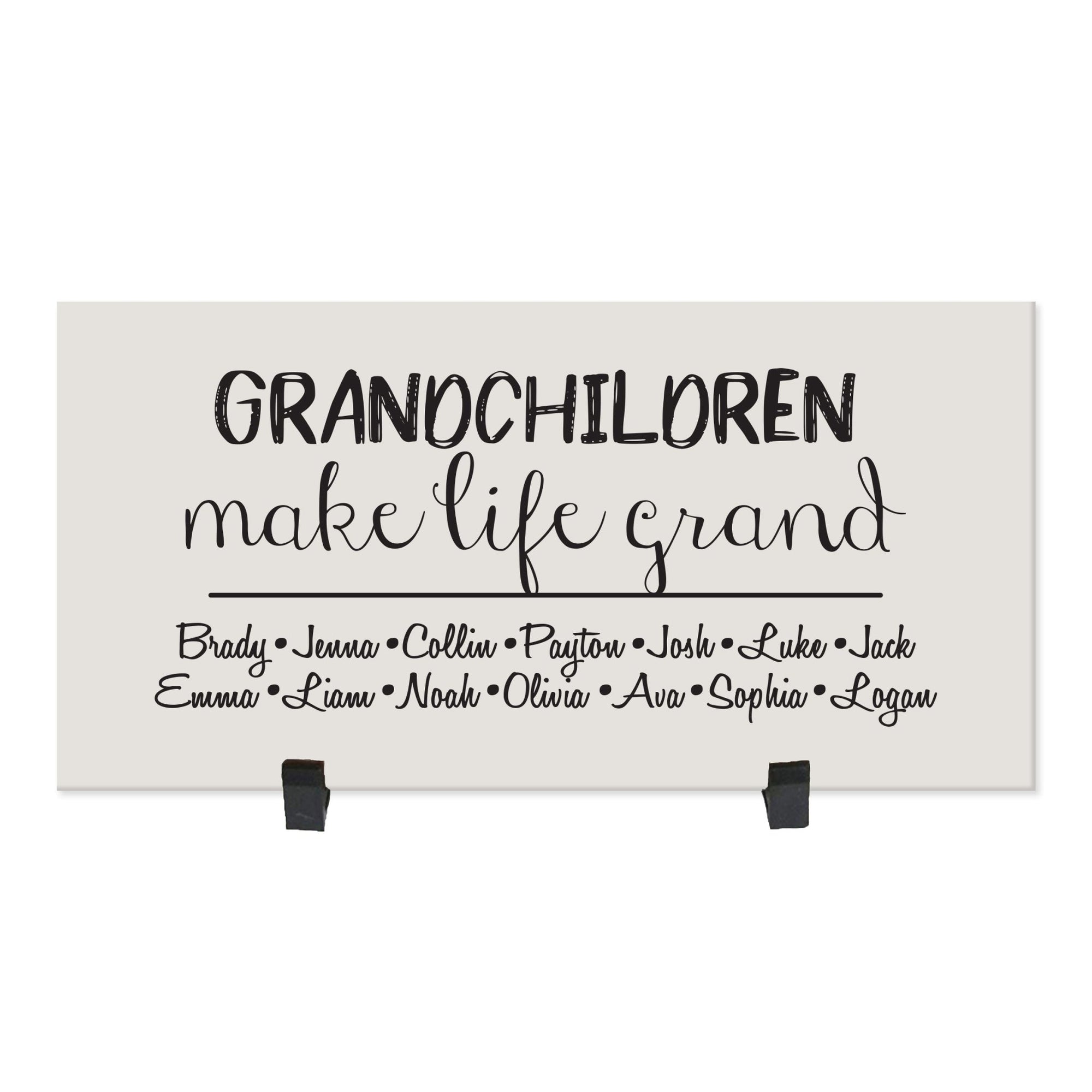 Personalized Grandparents Plaque Make Life Grand - Design 1 - LifeSong Milestones
