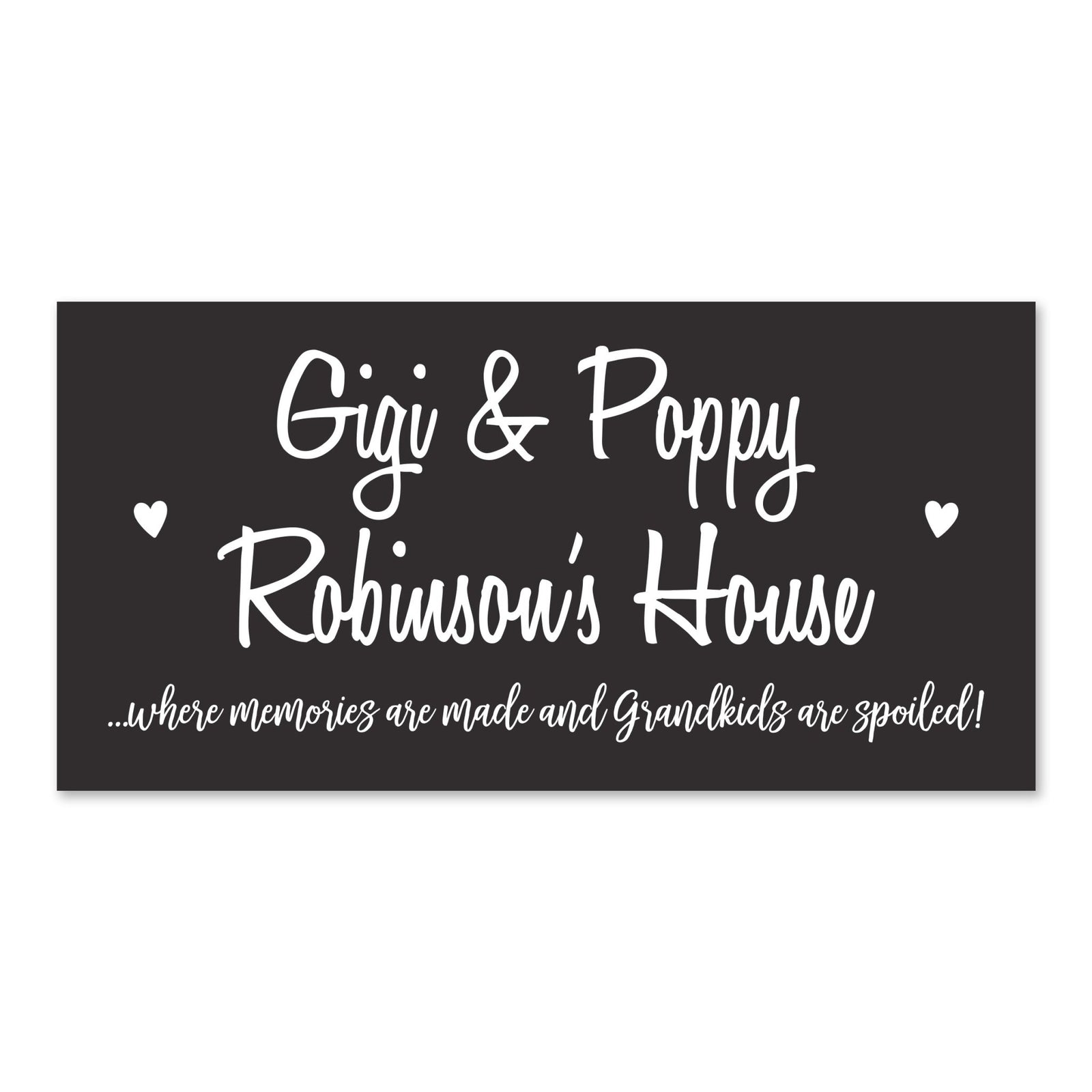 Personalized Grandparents Plaque Memories Name - Gigi & Poppy - LifeSong Milestones
