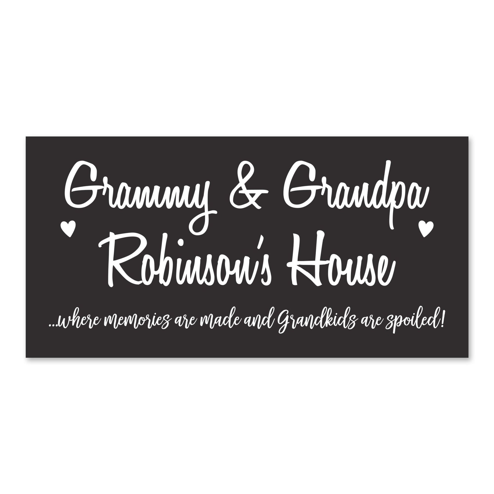 Personalized Grandparents Plaque Memories Name - Grammy & Grandpa - LifeSong Milestones