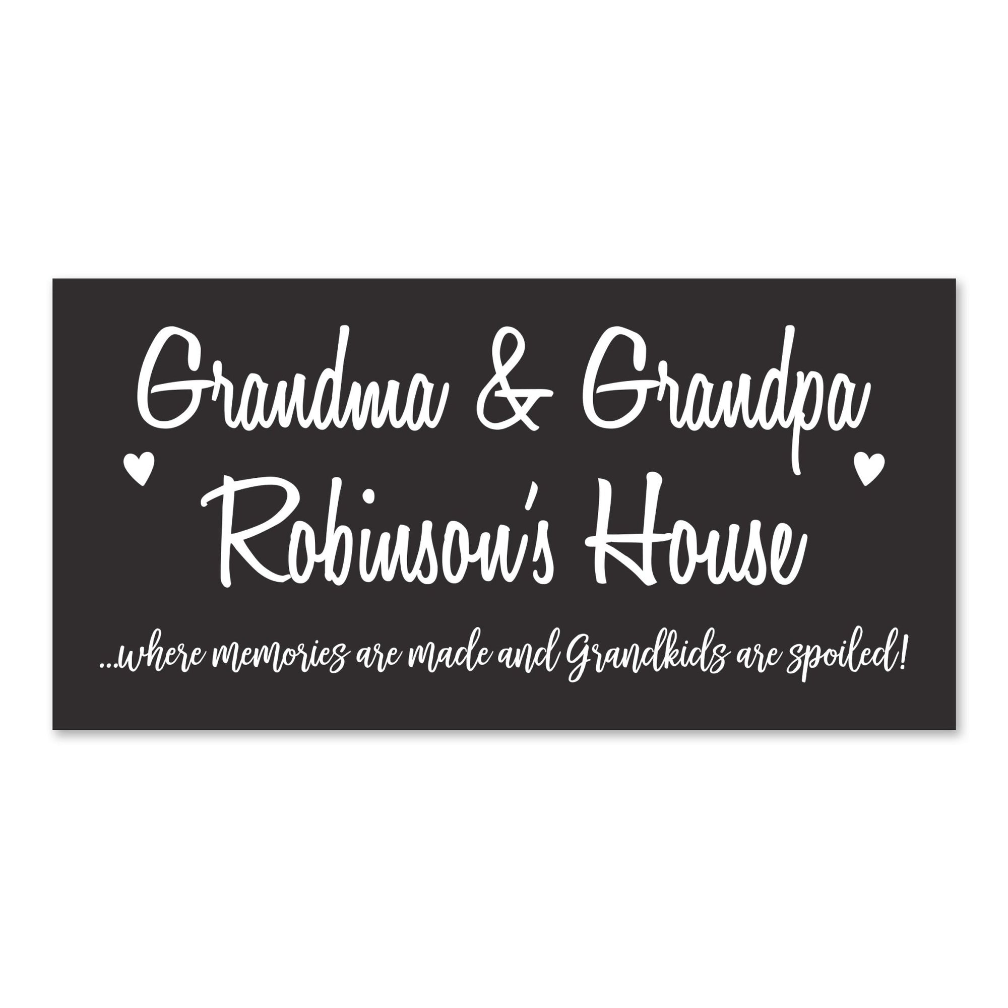 Personalized Grandparents Plaque Memories Name - Grandma & Grandpa - LifeSong Milestones