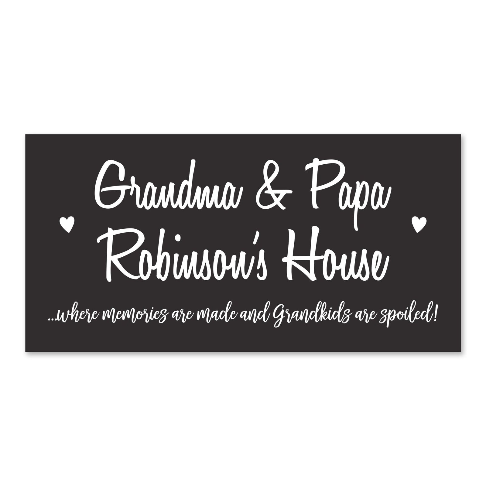 Personalized Grandparents Plaque Memories Name - Grandma & Papa - LifeSong Milestones