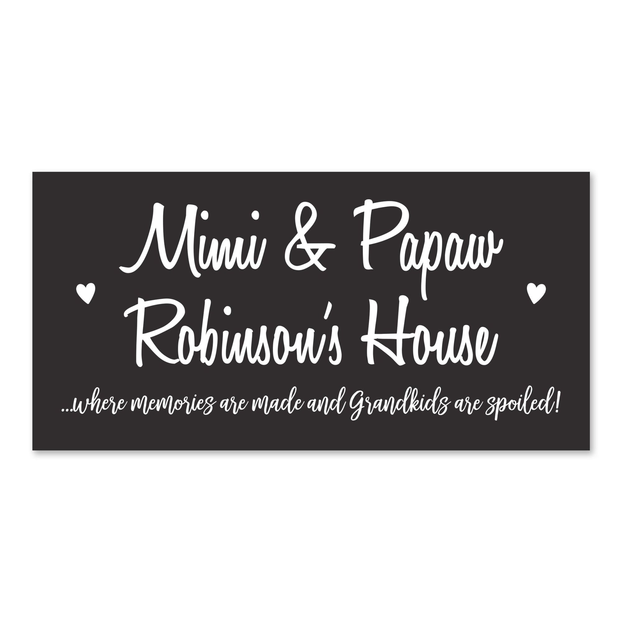 Personalized Grandparents Plaque Memories Name - Mimi & Papaw - LifeSong Milestones