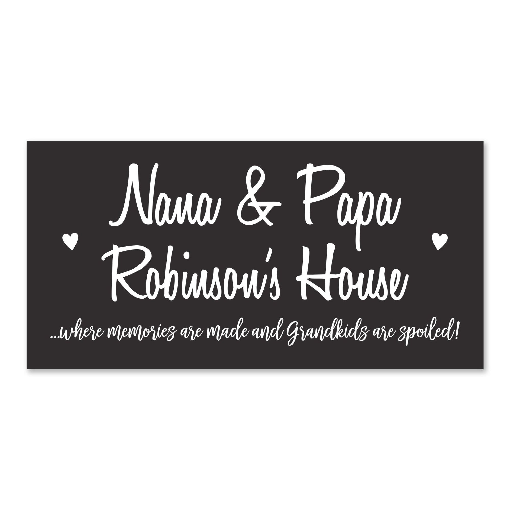 Personalized Grandparents Plaque Memories Name - Nana & Papa - LifeSong Milestones