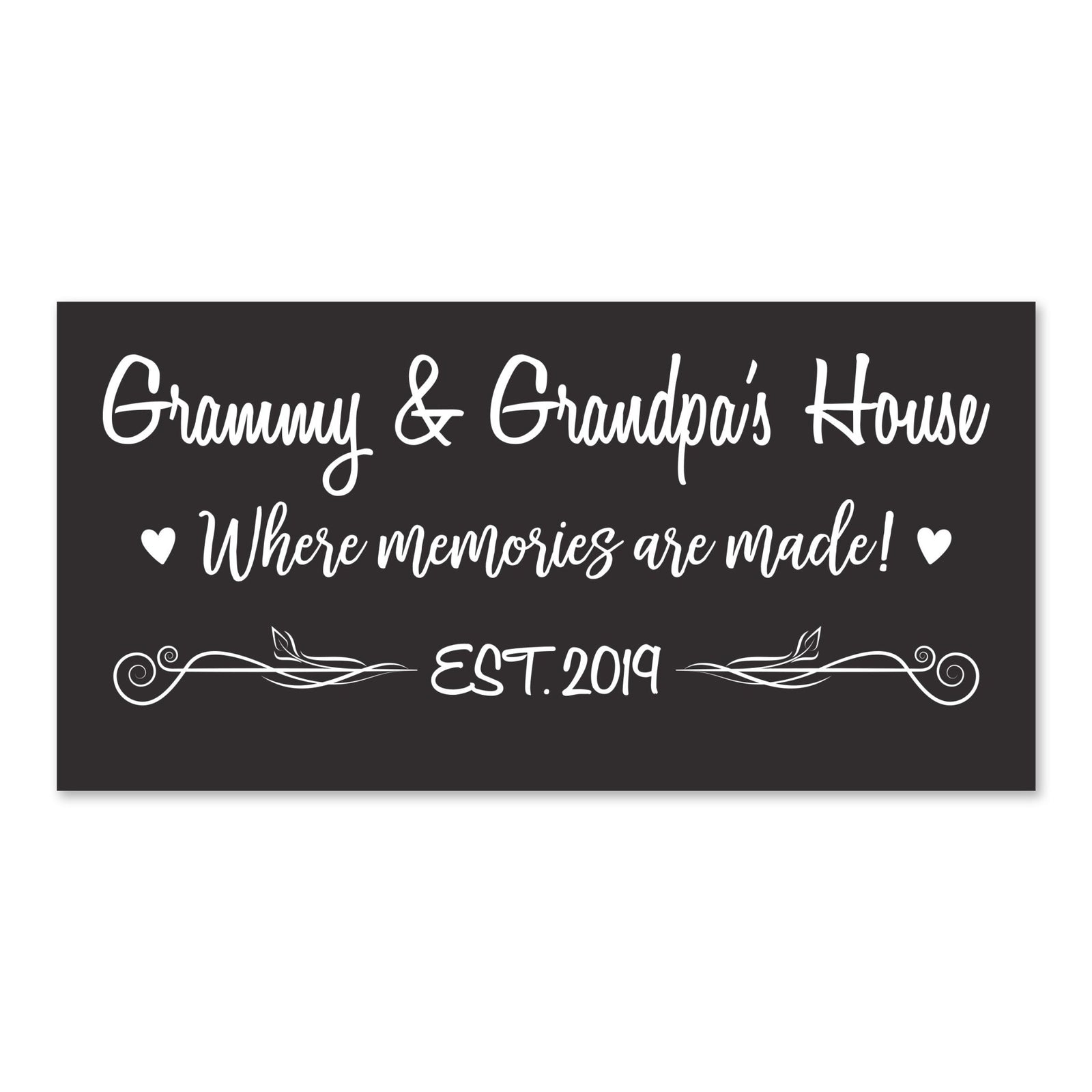 Personalized Grandparents Plaque Memories Year - Grammy & Grandpa - LifeSong Milestones