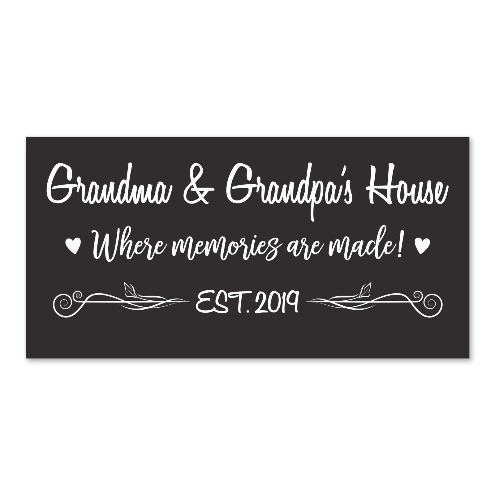 Personalized Grandparents Plaque Memories Year - Grandma & Grandpa - LifeSong Milestones
