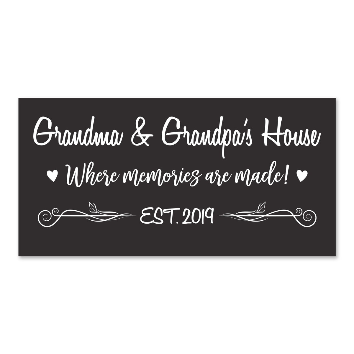 Personalized Grandparents Plaque Memories Year - Grandma &amp; Grandpa - LifeSong Milestones