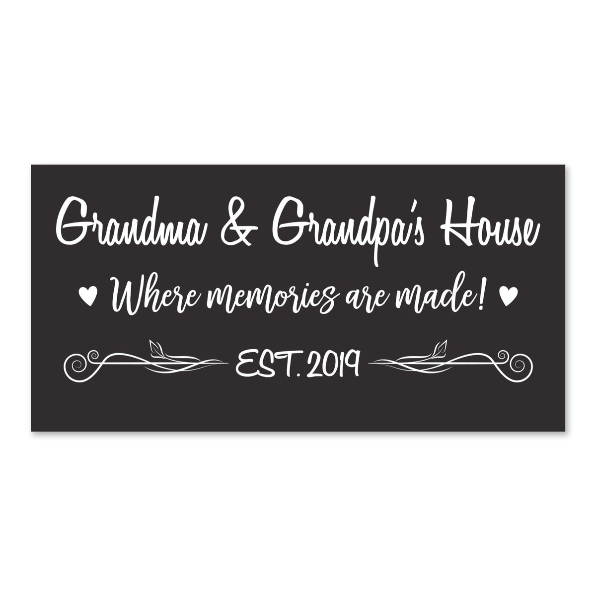 Personalized Grandparents Plaque Memories Year - Grandma & Grandpa - LifeSong Milestones