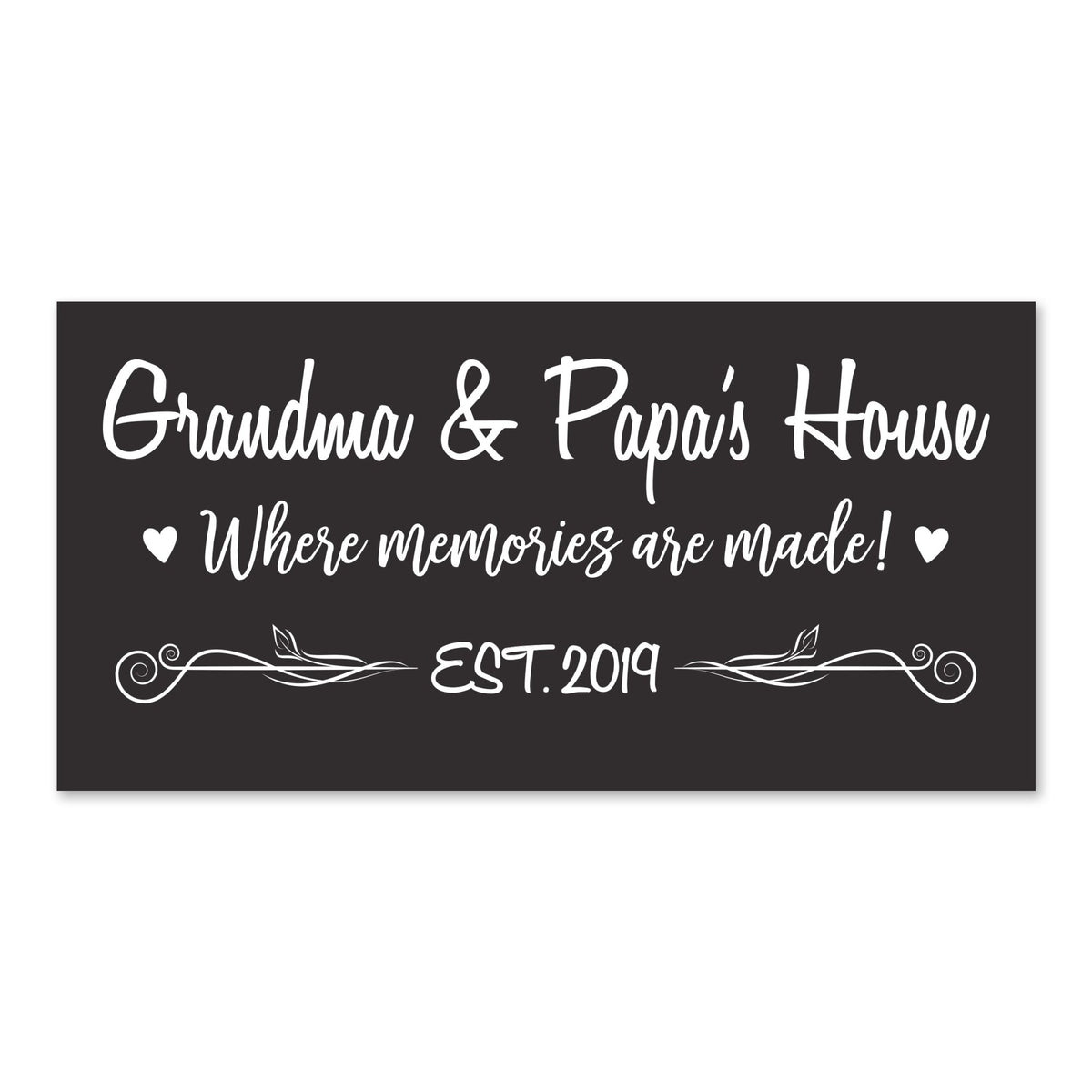 Personalized Grandparents Plaque Memories Year - Grandma &amp; Papa - LifeSong Milestones