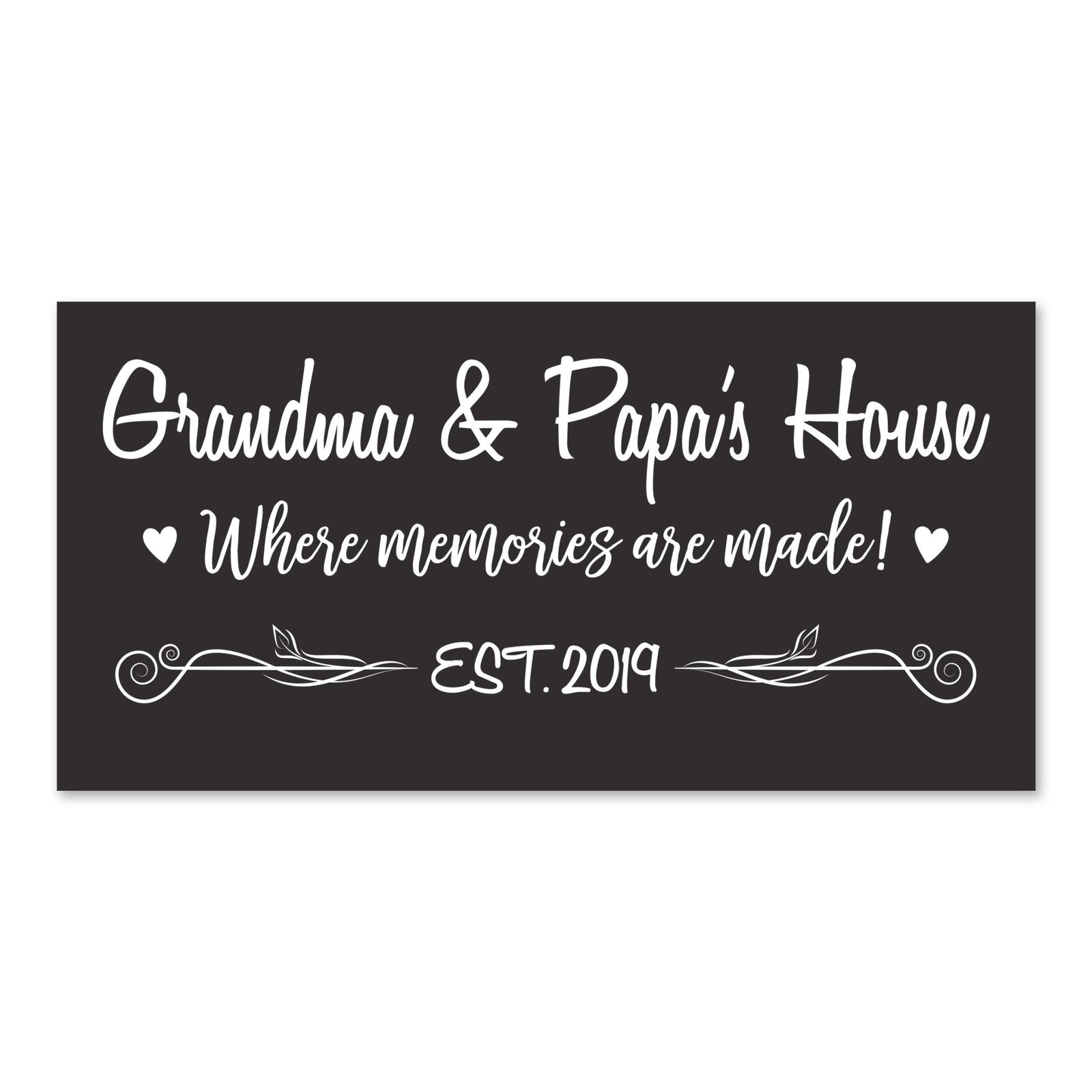 Personalized Grandparents Plaque Memories Year - Grandma & Papa - LifeSong Milestones