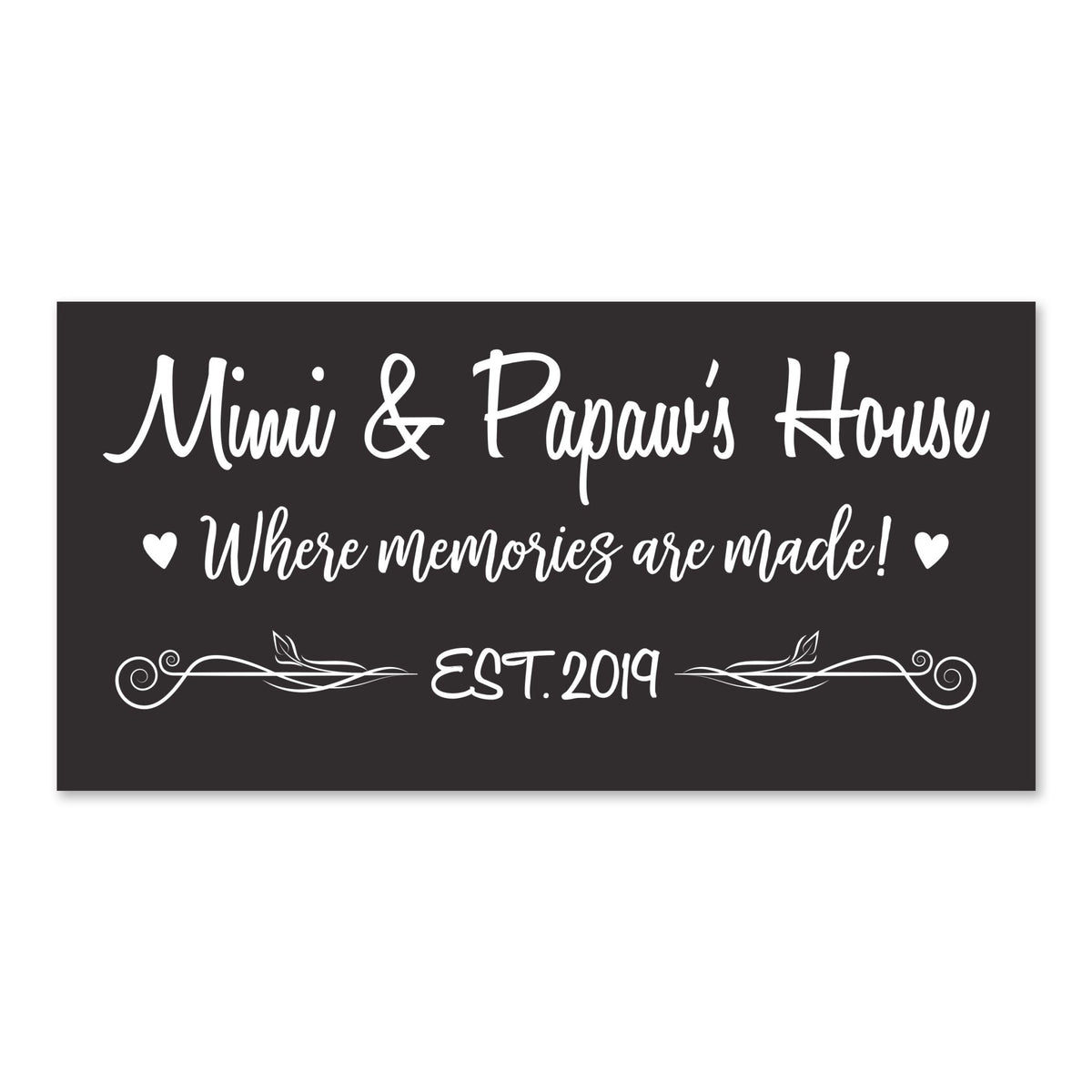 Personalized Grandparents Plaque Memories Year - Mimi &amp; Papaw - LifeSong Milestones