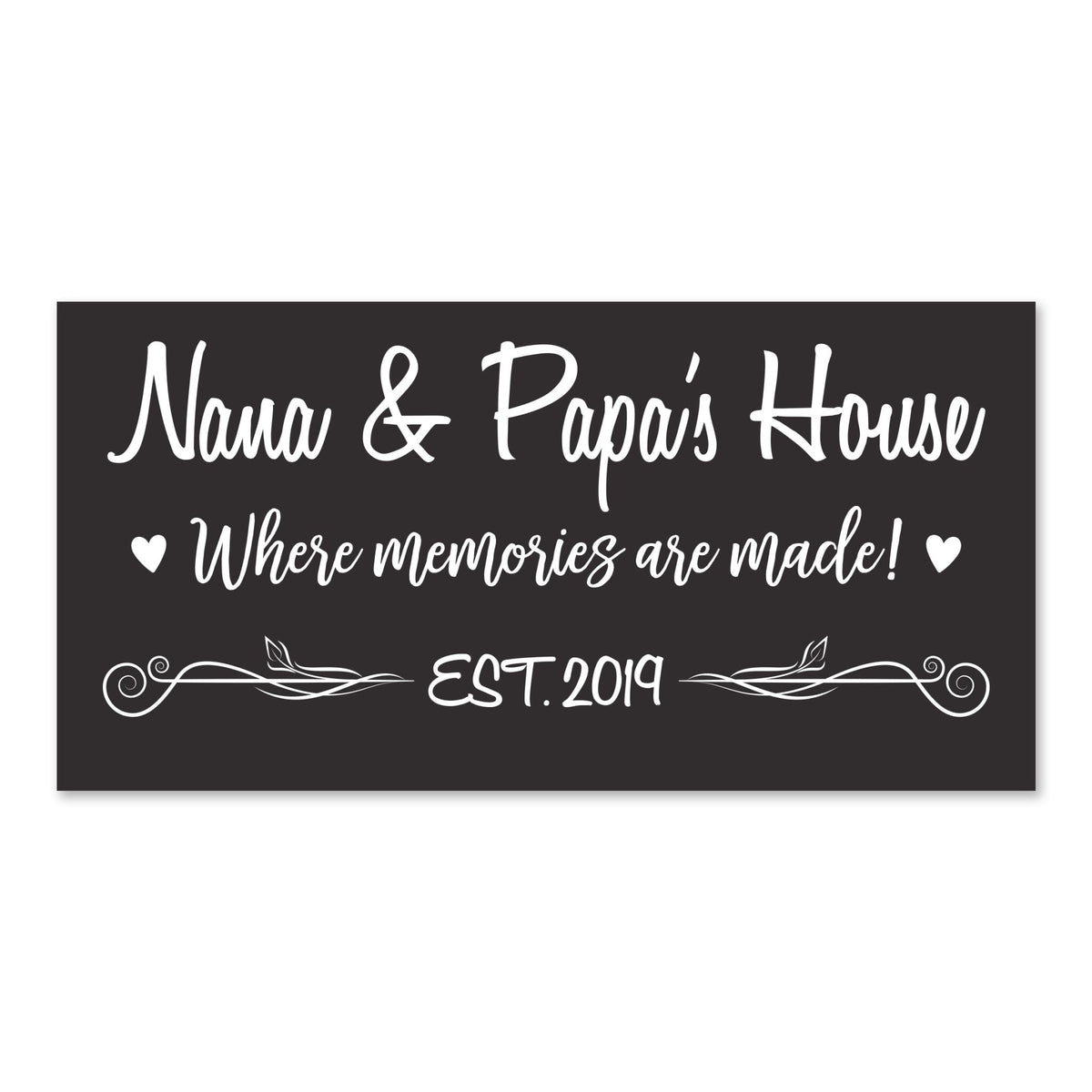 Personalized Grandparents Plaque Memories Year - Nana &amp; Papa - LifeSong Milestones