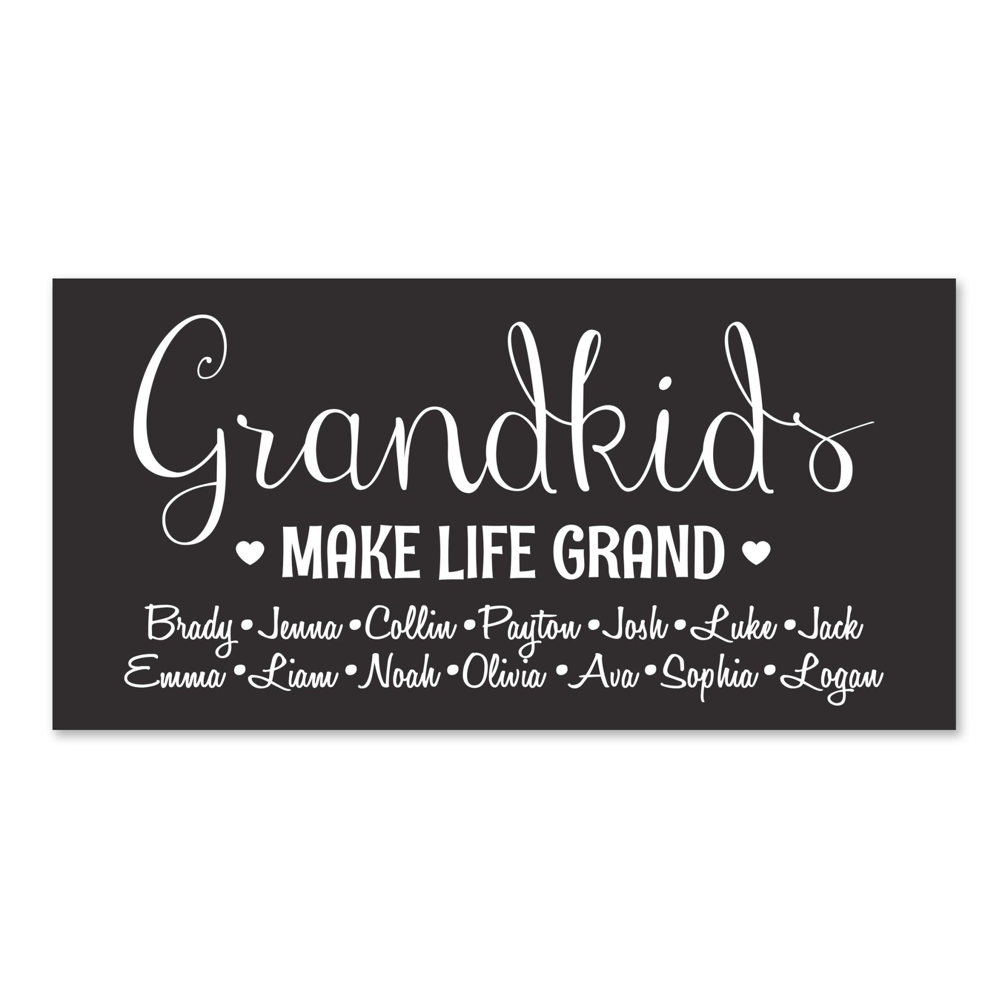 Personalized Grandparents Wall Plaque Make Life Grand - Design 2 - LifeSong Milestones