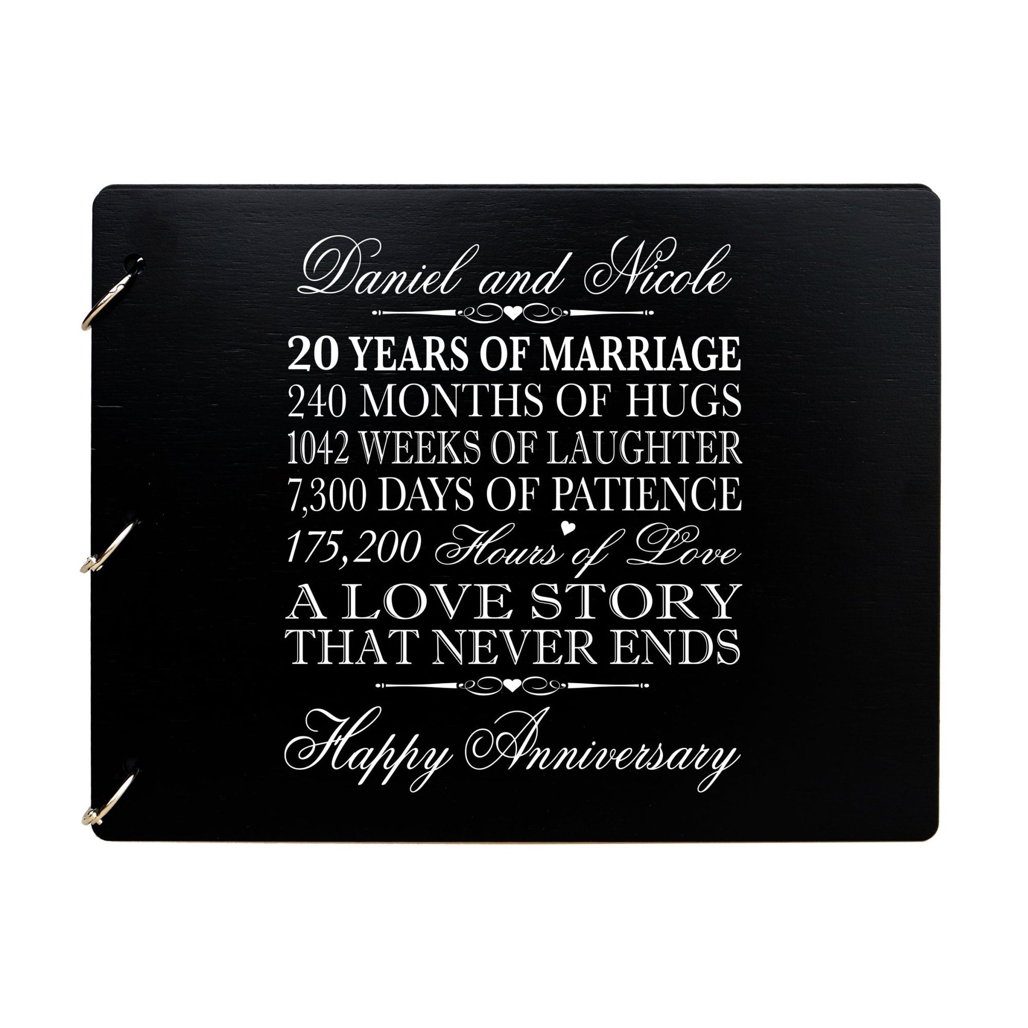 Personalized Guest Book Sign for 20th Wedding Anniversary - A Love Story - LifeSong Milestones
