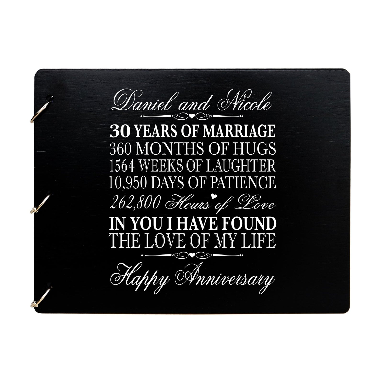 Personalized Guest Book Sign for 30th Wedding Anniversary - Love of My Life - LifeSong Milestones