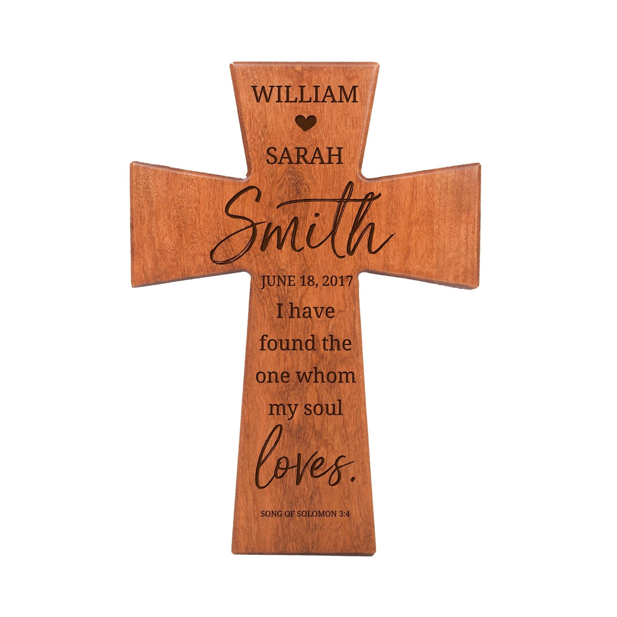 Personalized Hanging Wall Cross for Couple – I have found the one - LifeSong Milestones