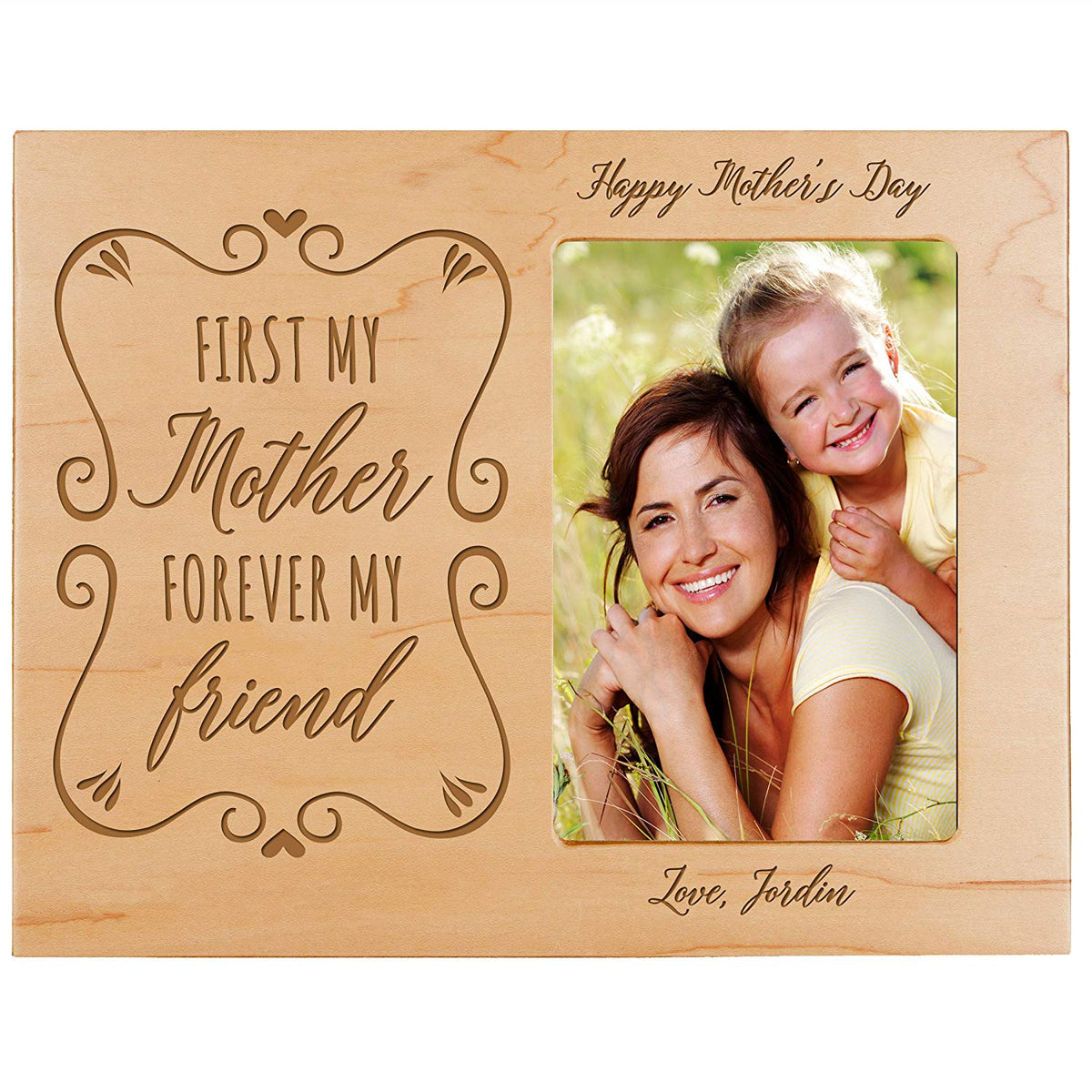 Personalized Happy Mother&#39;s Day Photo Frame - First My Mother - LifeSong Milestones