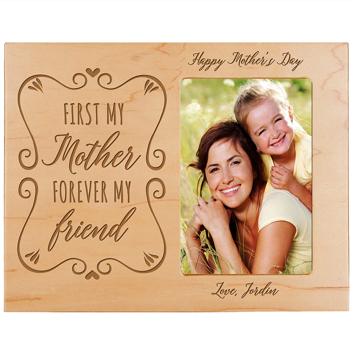 Personalized Happy Mother's Day Photo Frame - First My Mother - LifeSong Milestones