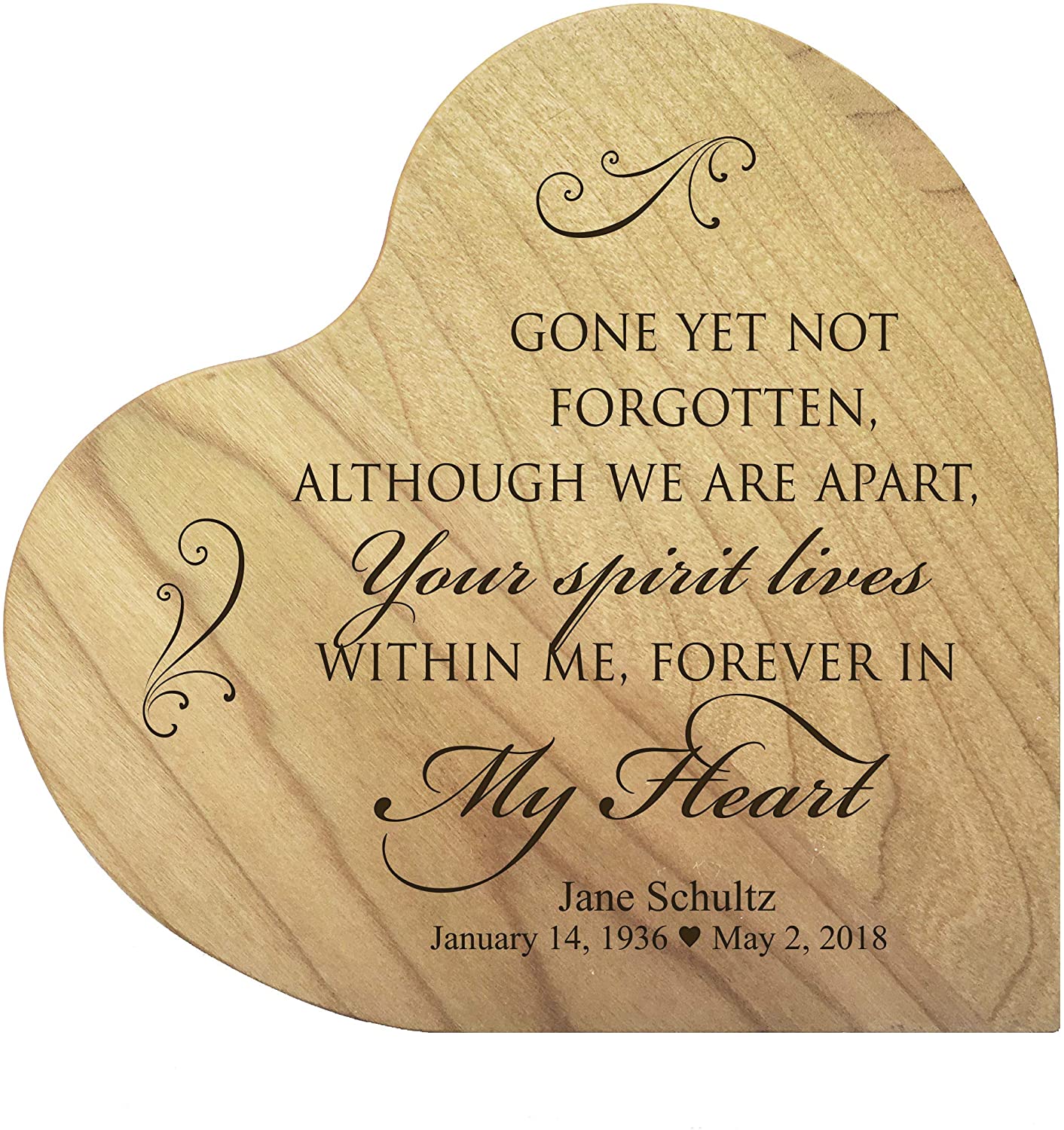 Personalized Heart Block Memorial Sympathy Gift for Loss of Loved One - LifeSong Milestones