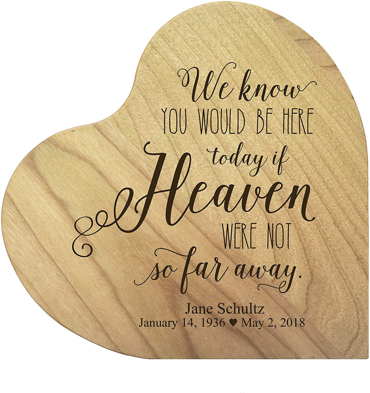 Personalized Heart Block Memorial Sympathy Gift for Loss of Loved One - LifeSong Milestones