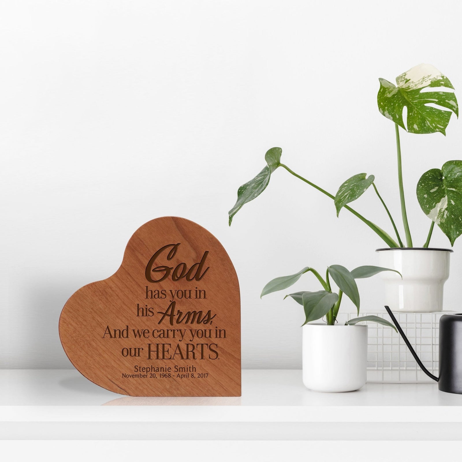 Custom Engraved Wooden Heart Shaped Urns 