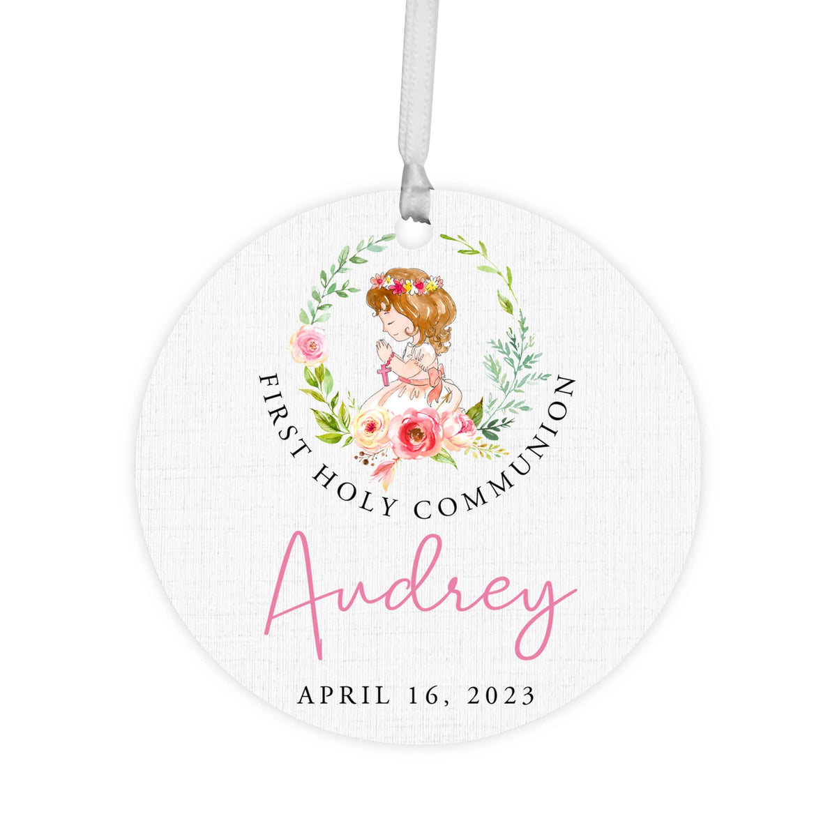 Personalized Holy Communion Wooden Ornament - May The Grace - LifeSong Milestones