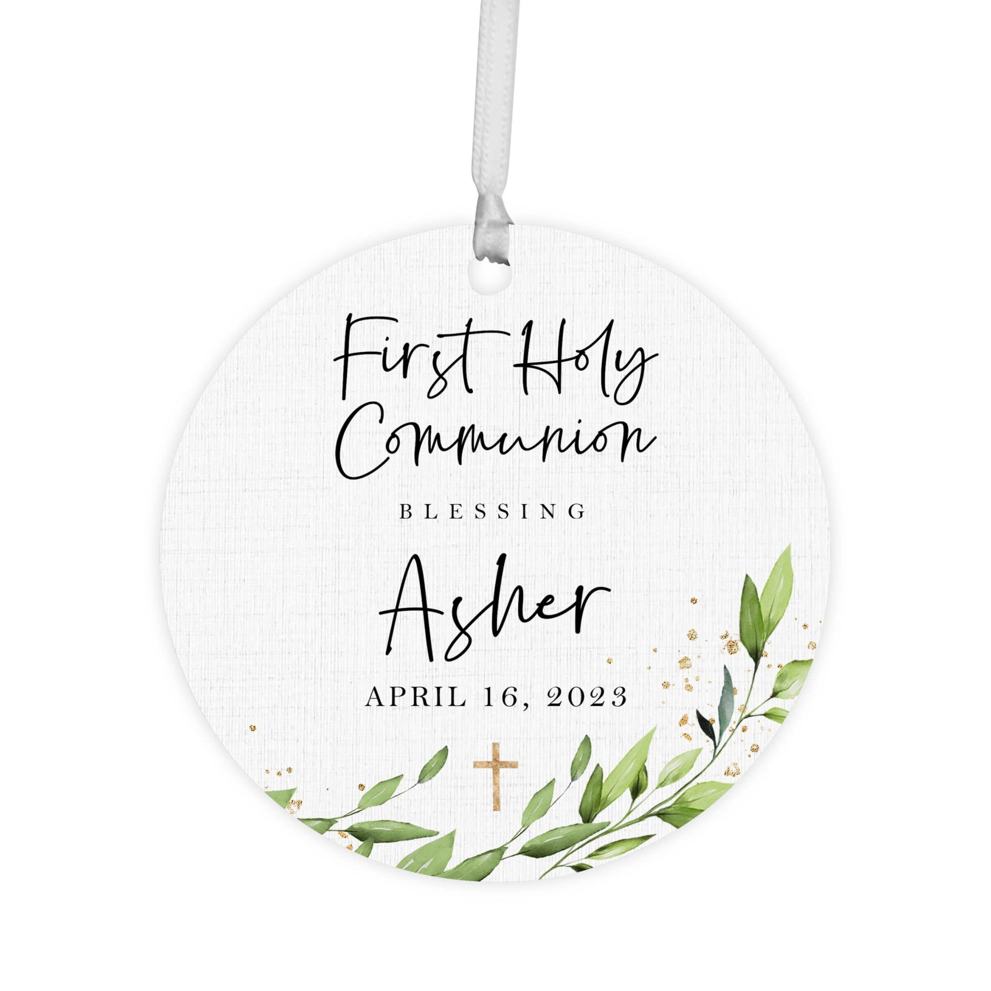 Personalized Holy Communion Wooden Ornament - May The Grace - LifeSong Milestones