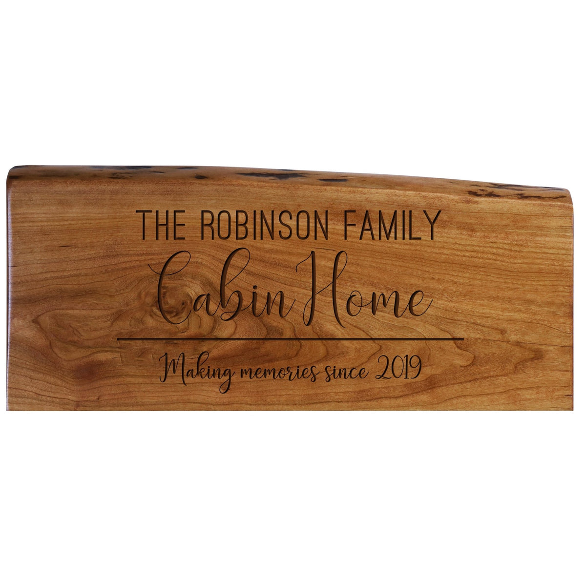 Personalized Home Decor Family Established Plaque - Cabin Home 2 - LifeSong Milestones