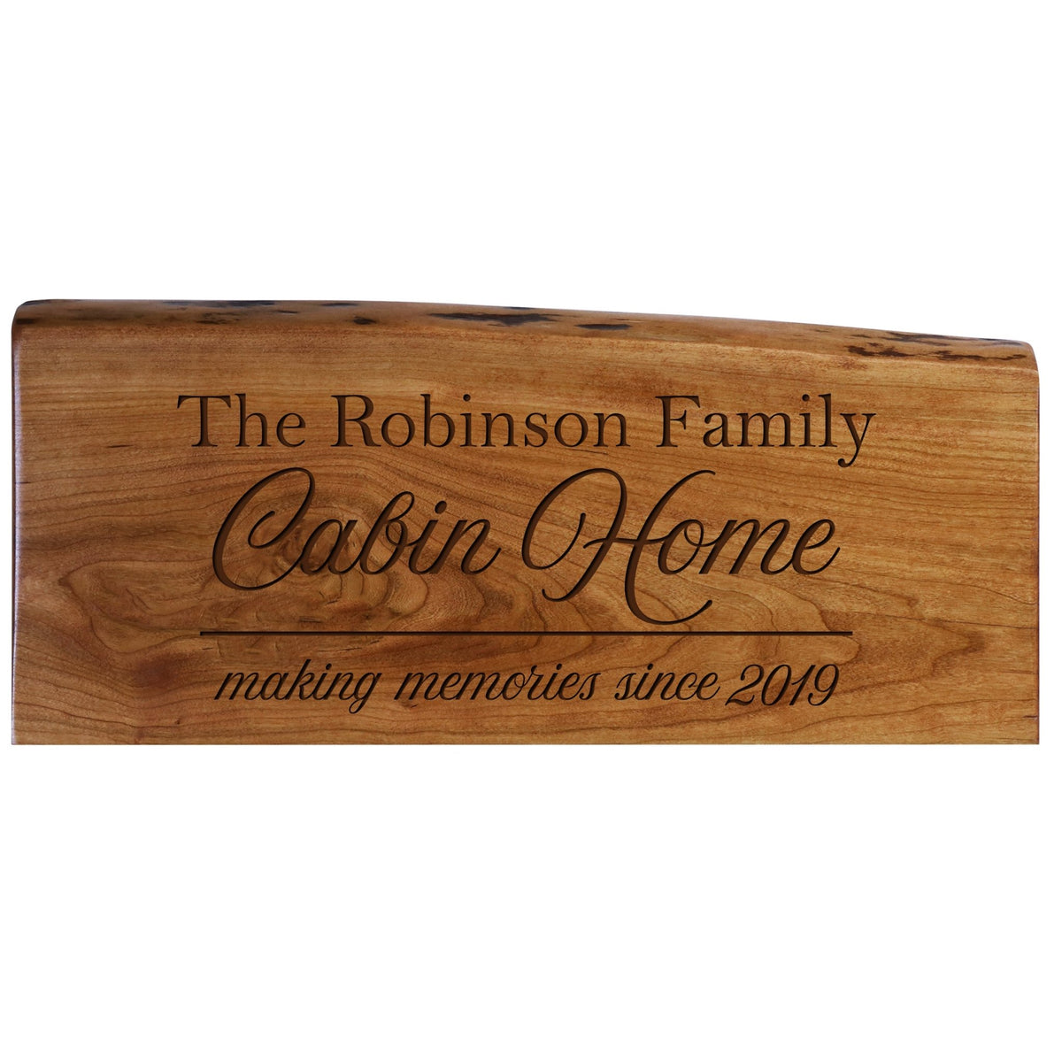 Personalized Home Decor Family Established Plaque - Cabin Home - LifeSong Milestones