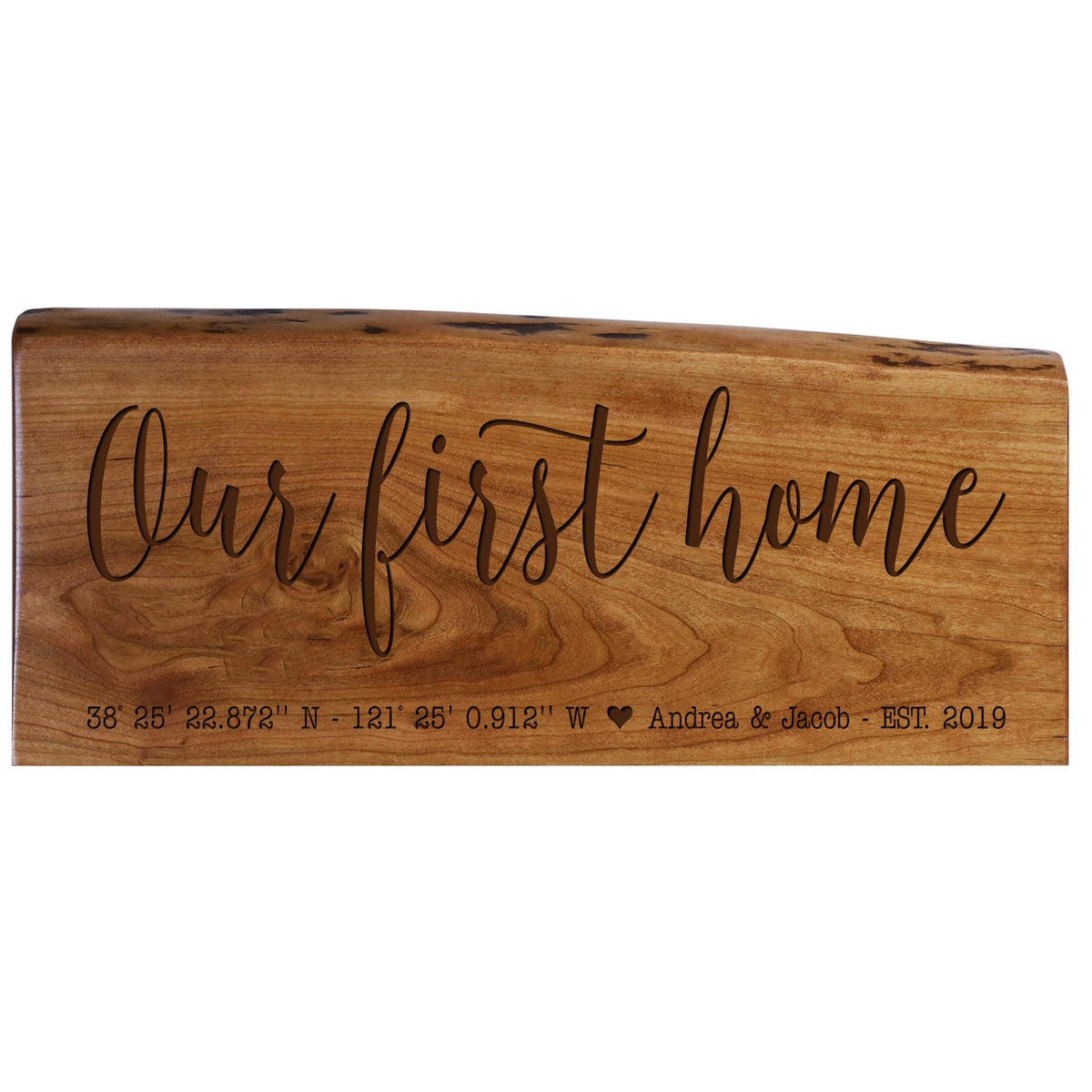 Personalized Home Decor Family Established Plaque - Our First Home - LifeSong Milestones