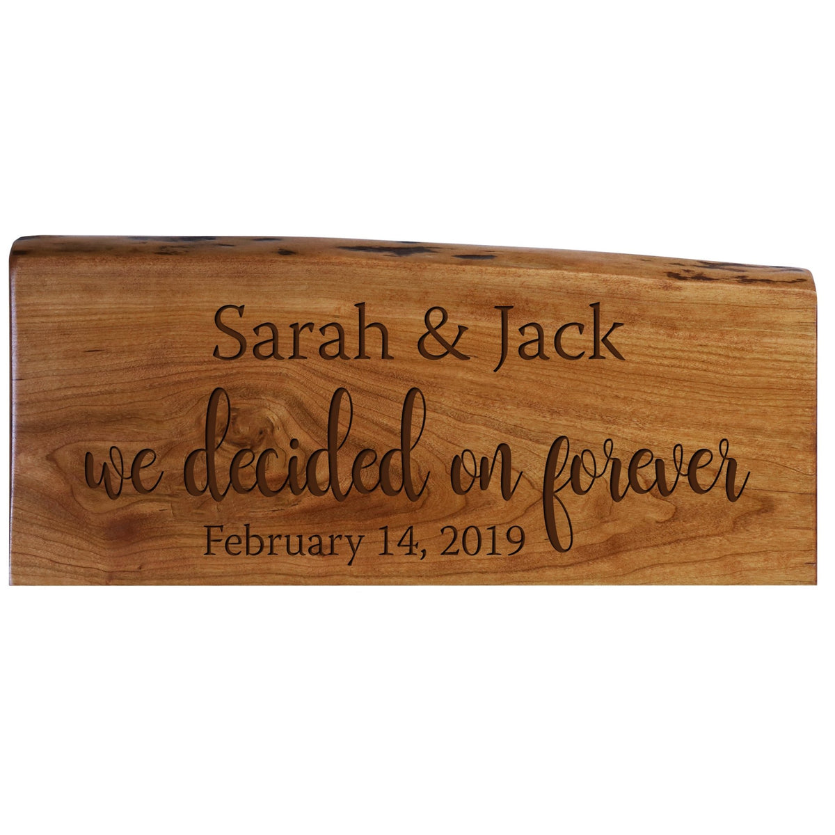 Personalized Home Decor Family Established Plaque - We Decided on Forever - LifeSong Milestones