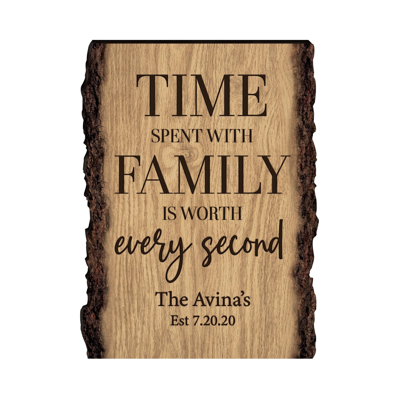 Personalized Home & Family Wooden Barky Plaque 12x9in - LifeSong Milestones