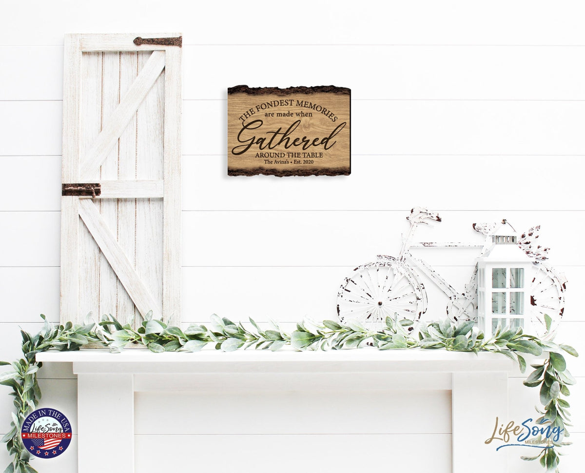 Personalized Home & Family Wooden Barky Plaque 12x9in - LifeSong Milestones