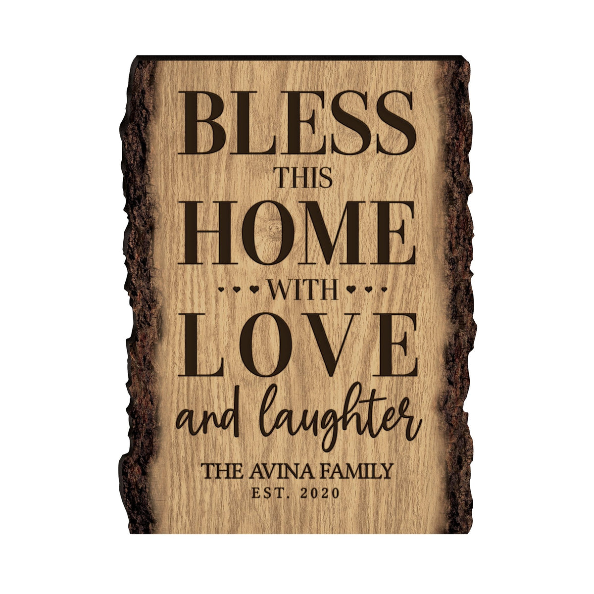 Personalized Home &amp; Family Wooden Barky Plaque 12x9in - LifeSong Milestones