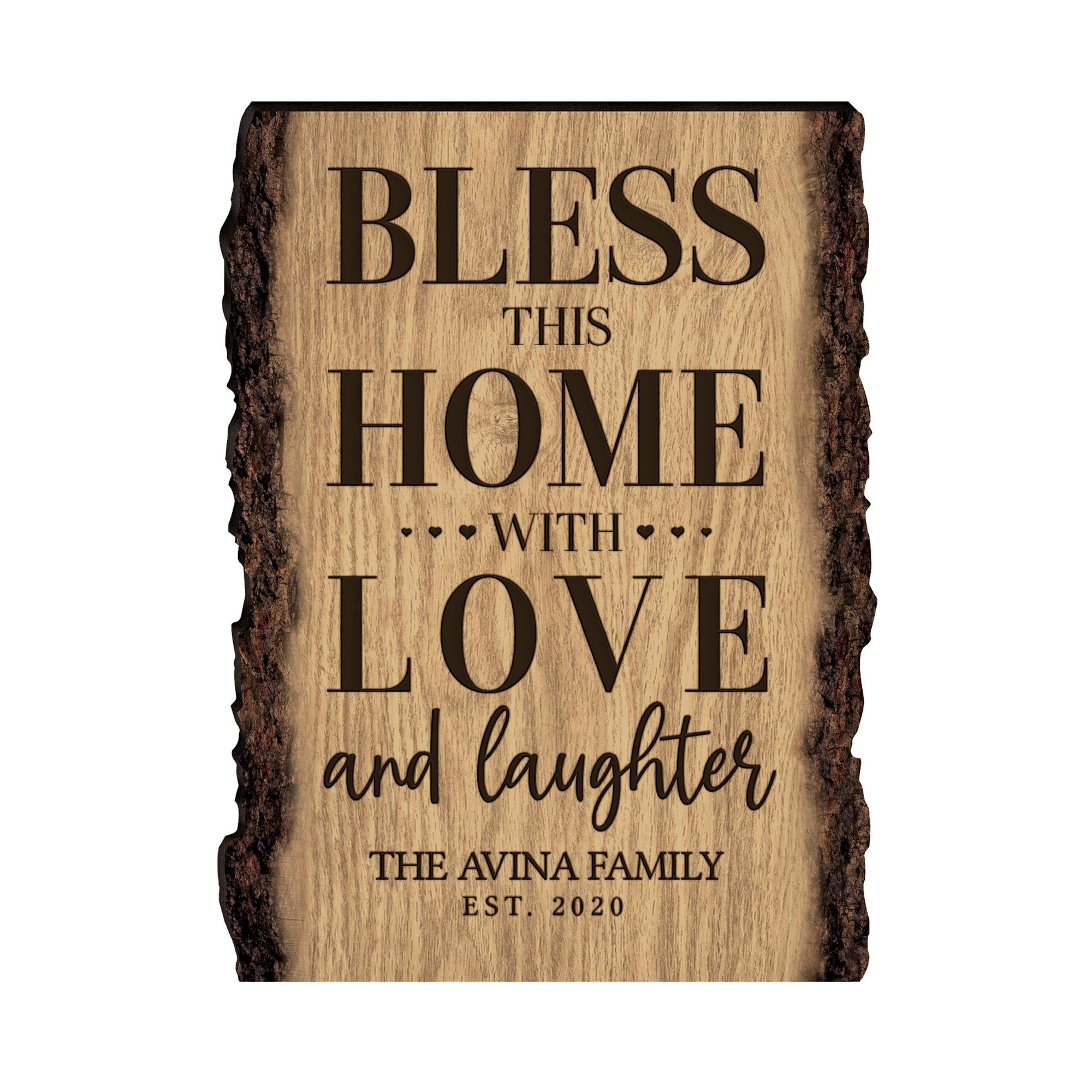 Personalized Home & Family Wooden Barky Plaque 12x9in - LifeSong Milestones
