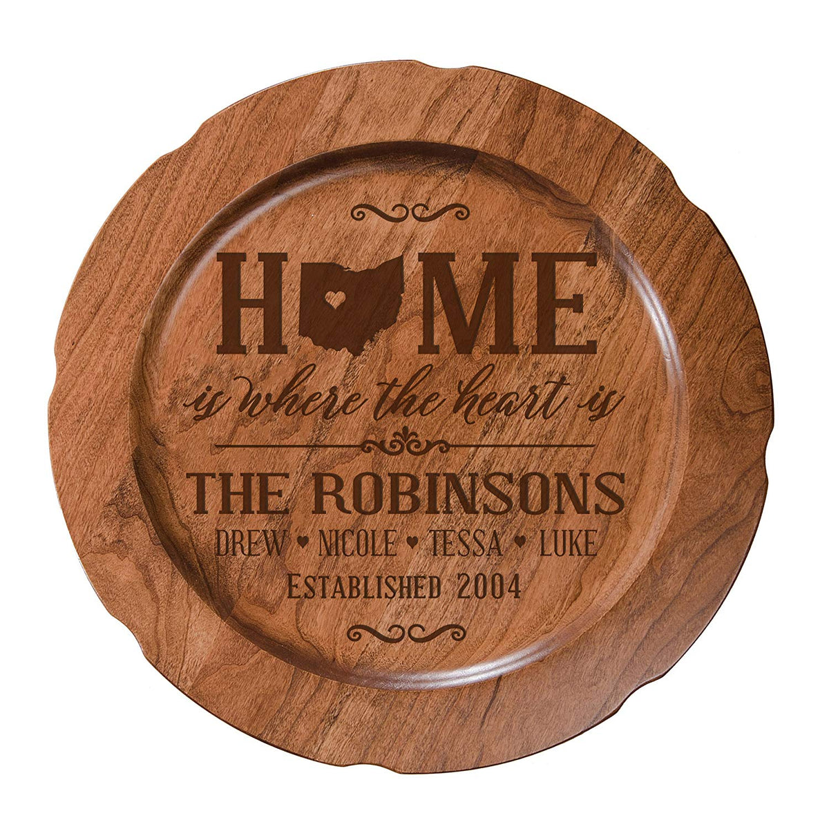 Personalized Home is Where the HEART Is Wedding Anniversary Plate - LifeSong Milestones