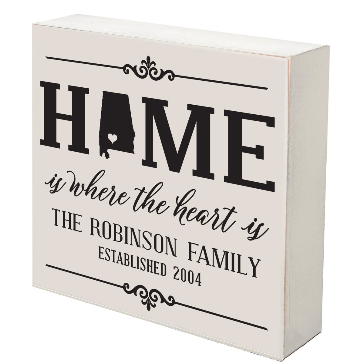 Personalized Home State Shadow Box 10x10 - Alabama - LifeSong Milestones