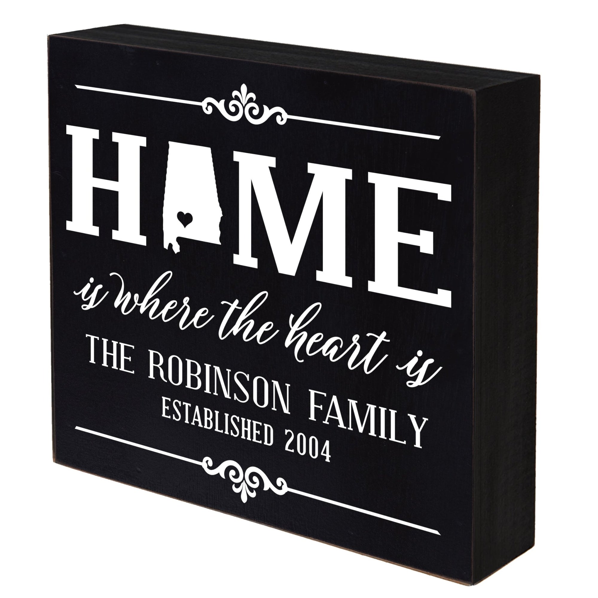 Personalized Home State Shadow Box 10x10 - Alabama - LifeSong Milestones