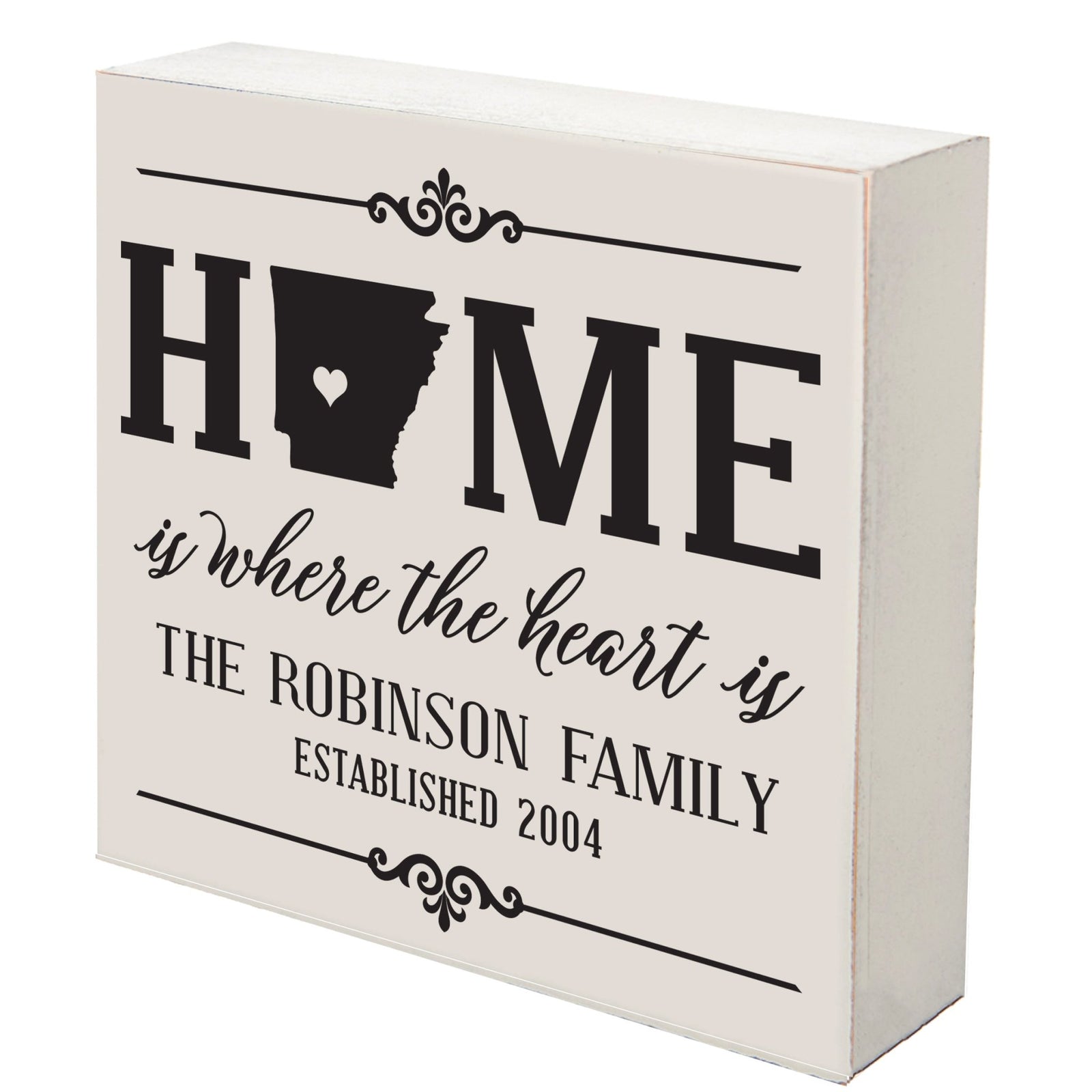Personalized Home State Shadow Box 10x10 - Arkansas - LifeSong Milestones