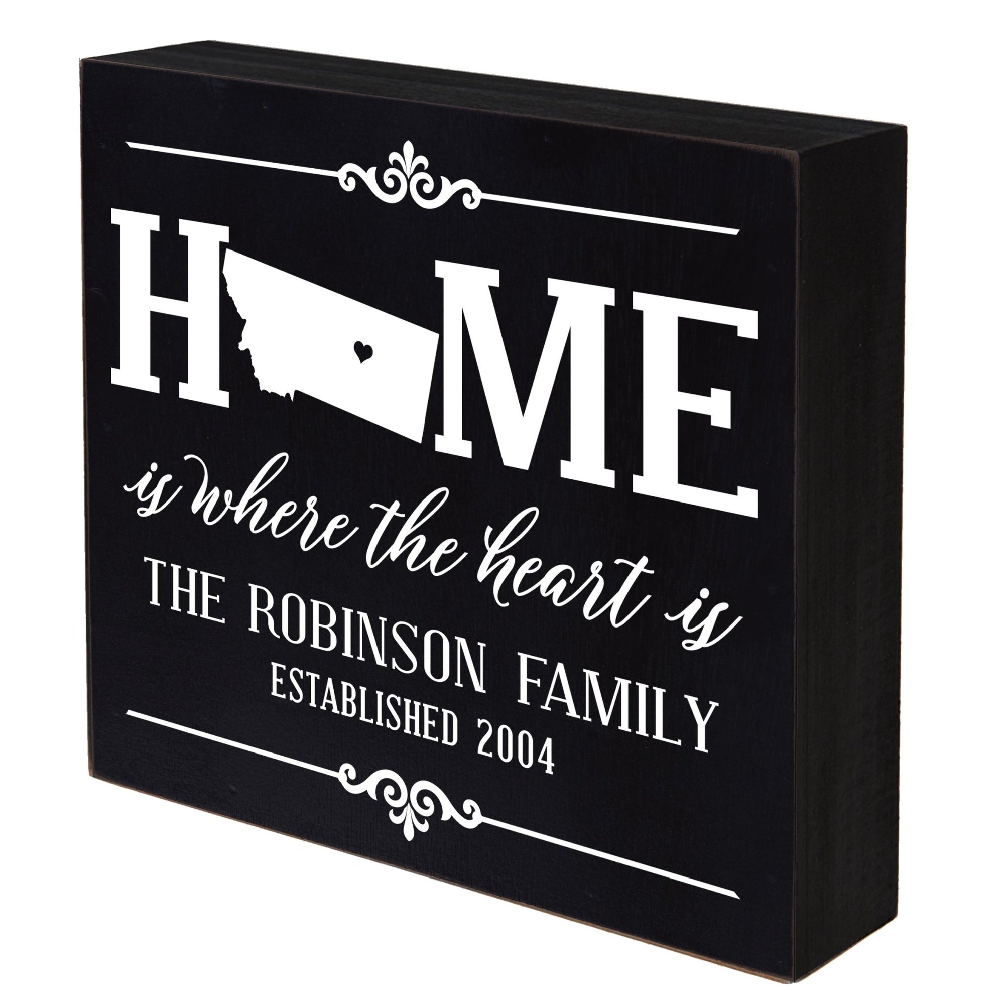 Personalized Home State Shadow Box 10x10 - Montana - LifeSong Milestones