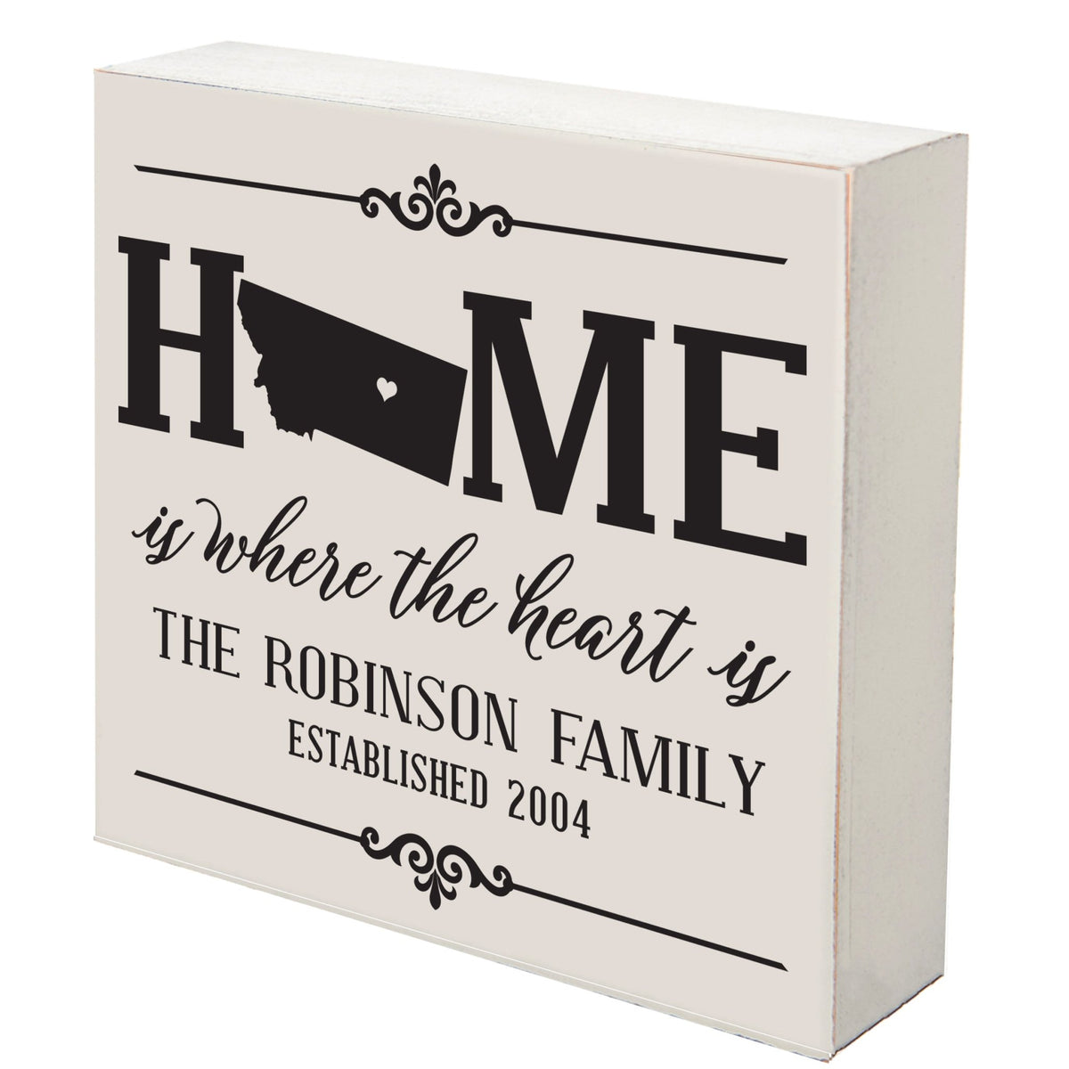 Personalized Home State Shadow Box 10x10 - Montana - LifeSong Milestones