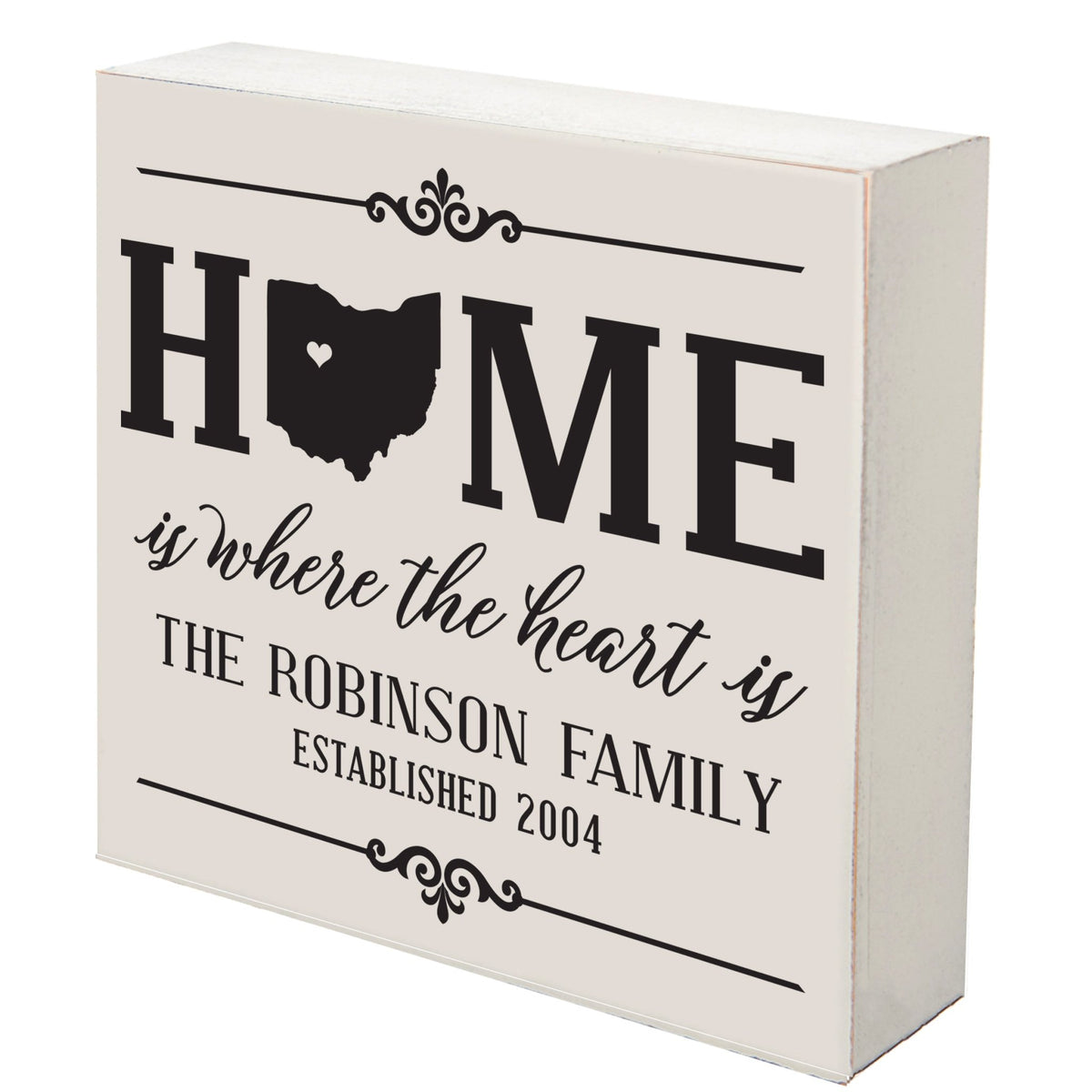 Personalized Home State Shadow Box 10x10 - Ohio - LifeSong Milestones