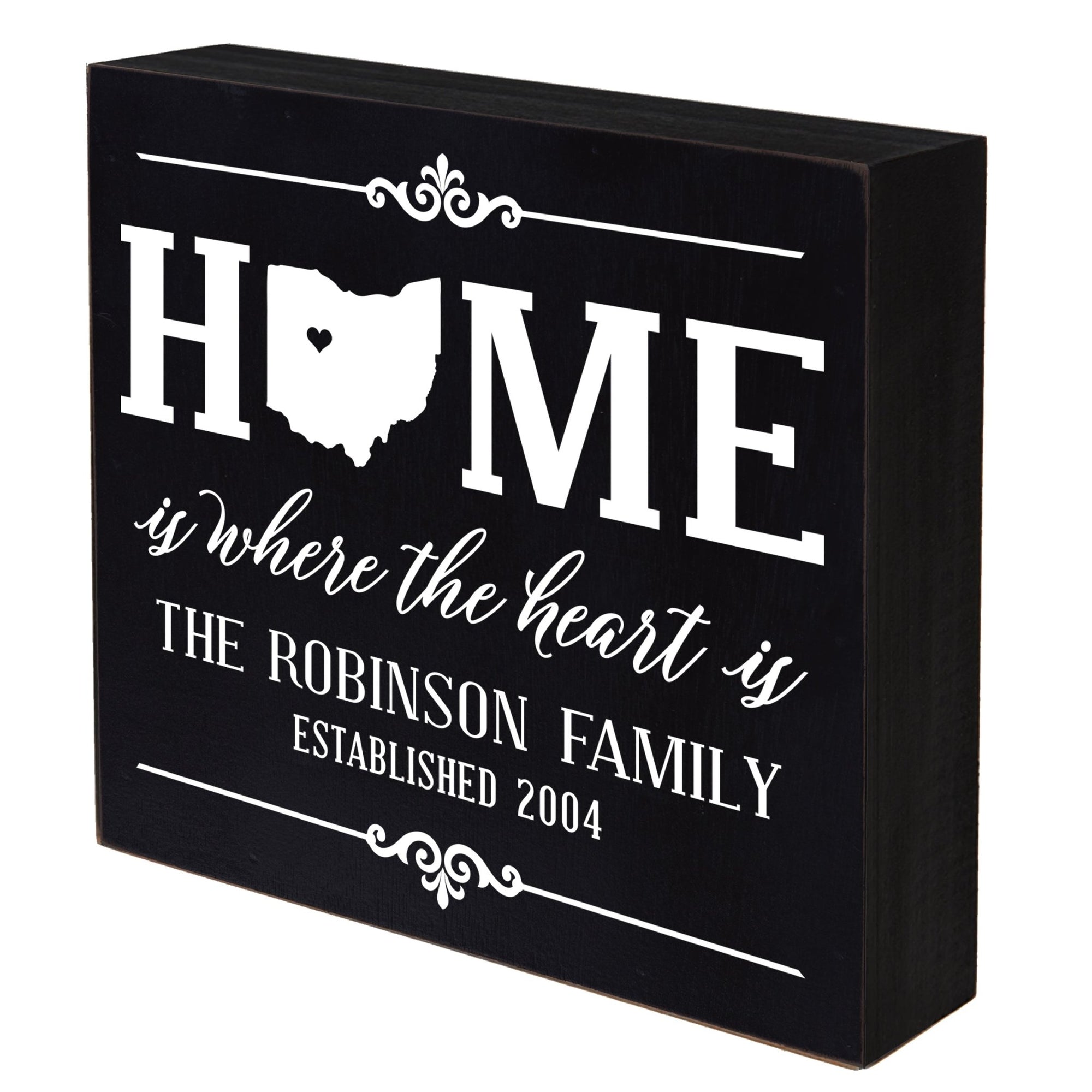 Personalized Home State Shadow Box 10x10 - Ohio - LifeSong Milestones