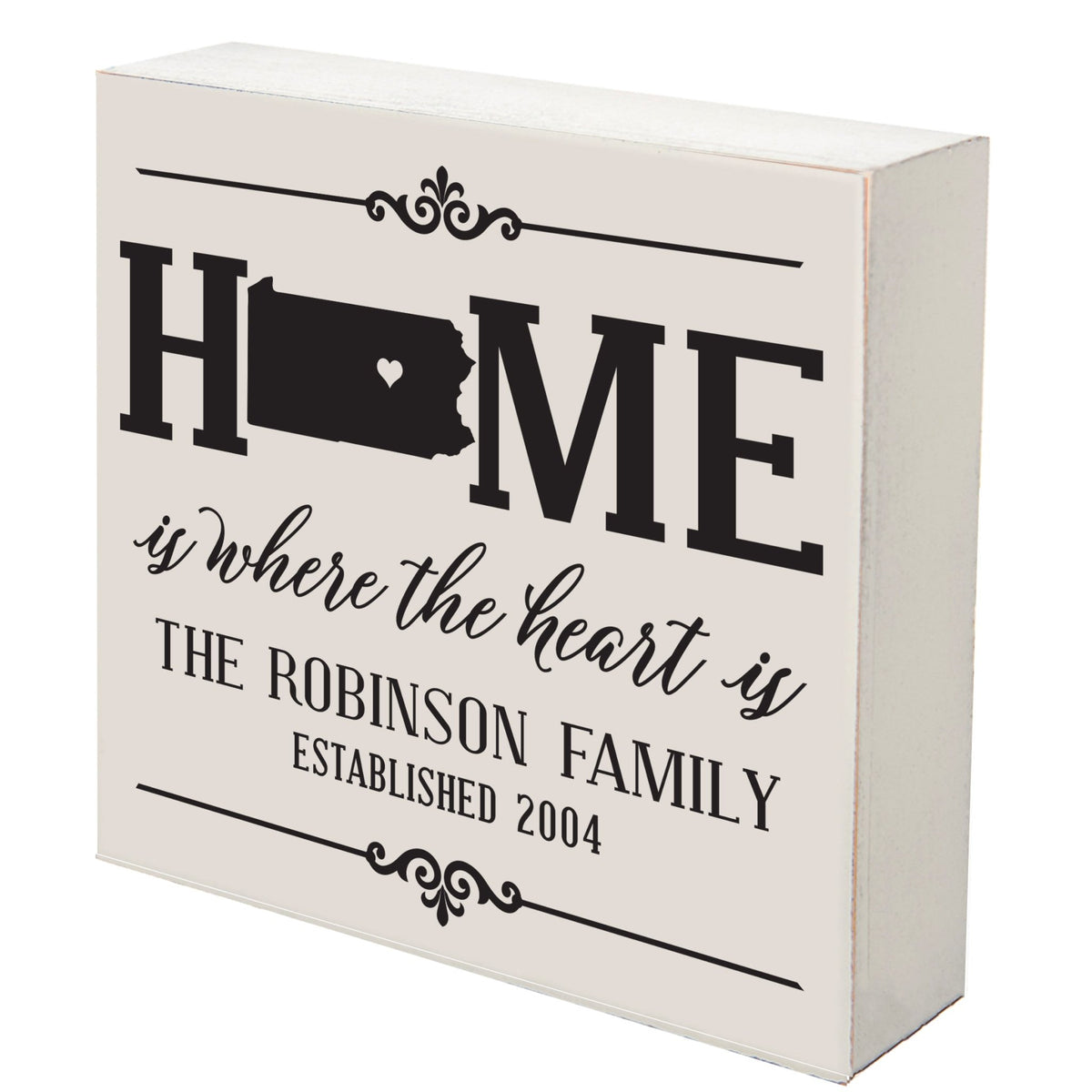 Personalized Home State Shadow Box 10x10 - Pennsylvania - LifeSong Milestones