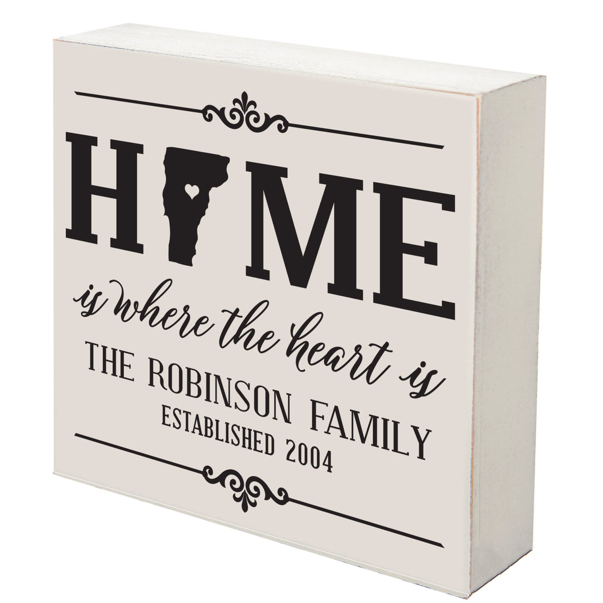 Personalized Home State Shadow Box 10x10 - Vermont - LifeSong Milestones