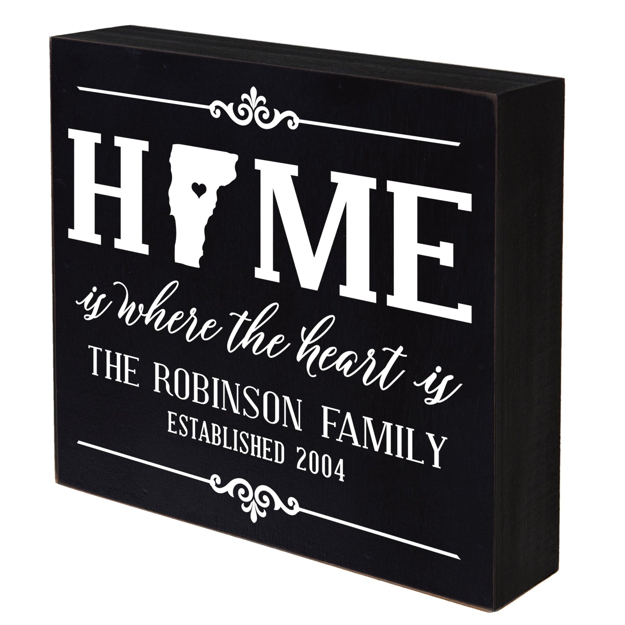 Personalized Home State Shadow Box 10x10 - Vermont - LifeSong Milestones