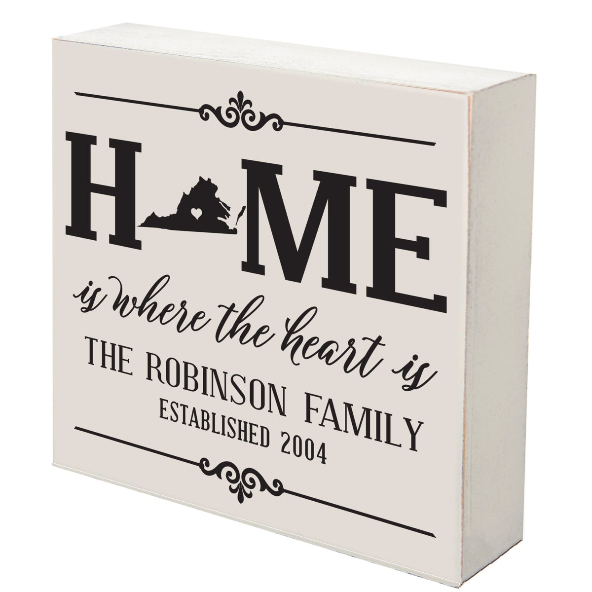 Personalized Home State Shadow Box 10x10 - Virginia - LifeSong Milestones